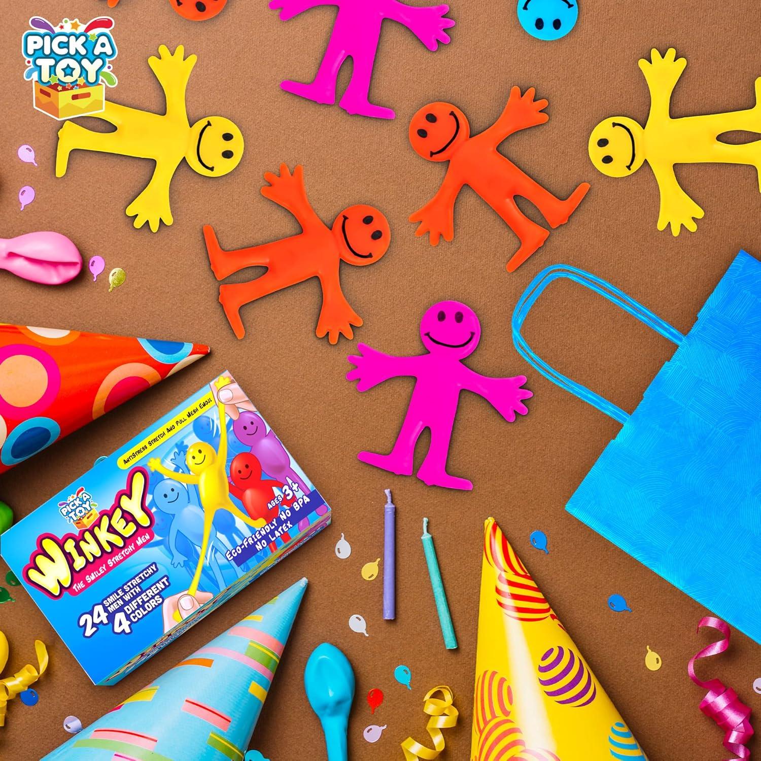 Juguete Estirable Pick A Toy Conjunto de 24 para Fiestas