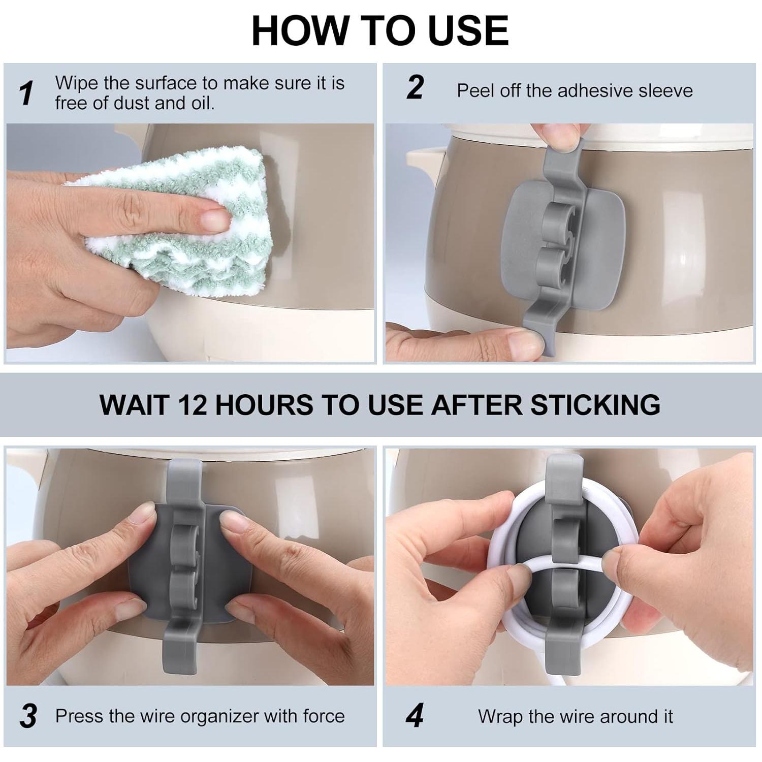 Organizador de Cables para Electrodomésticos Whaleme - Paquete de 6