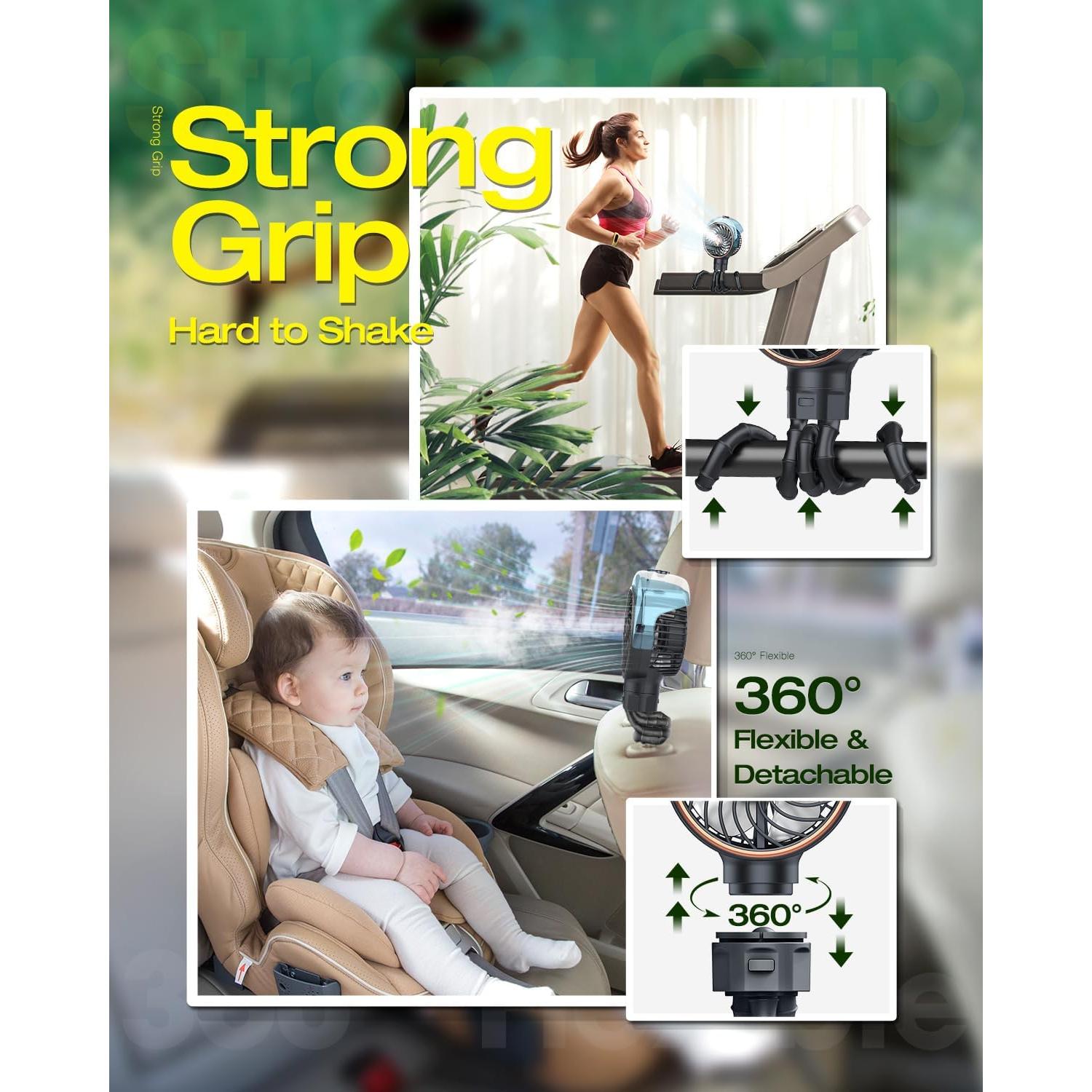 Ventilador de Nebulización Portátil Ausic P10 100ml Negro