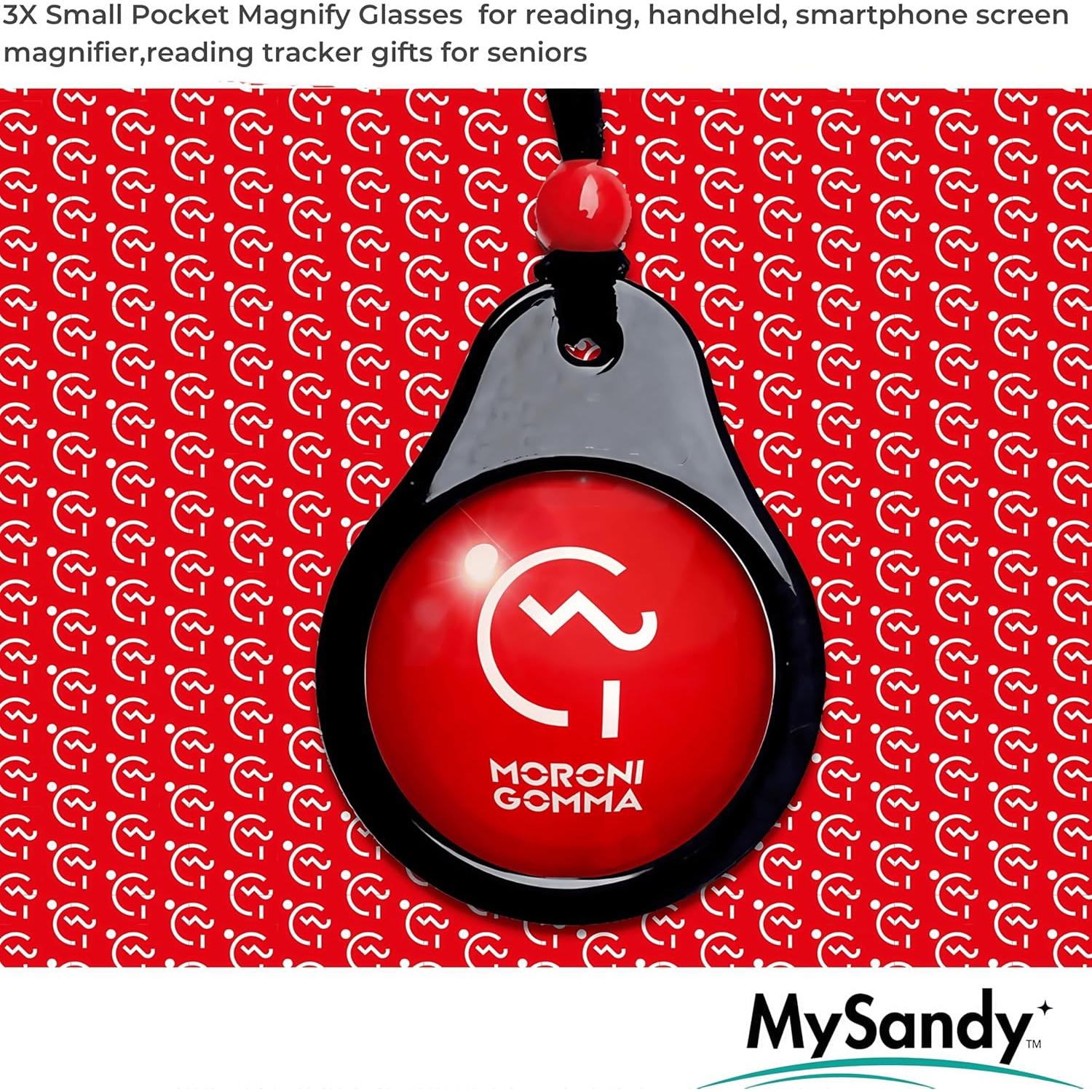 Lupa Portátil 3X MYSANDY con Correa de Cuero - Negro