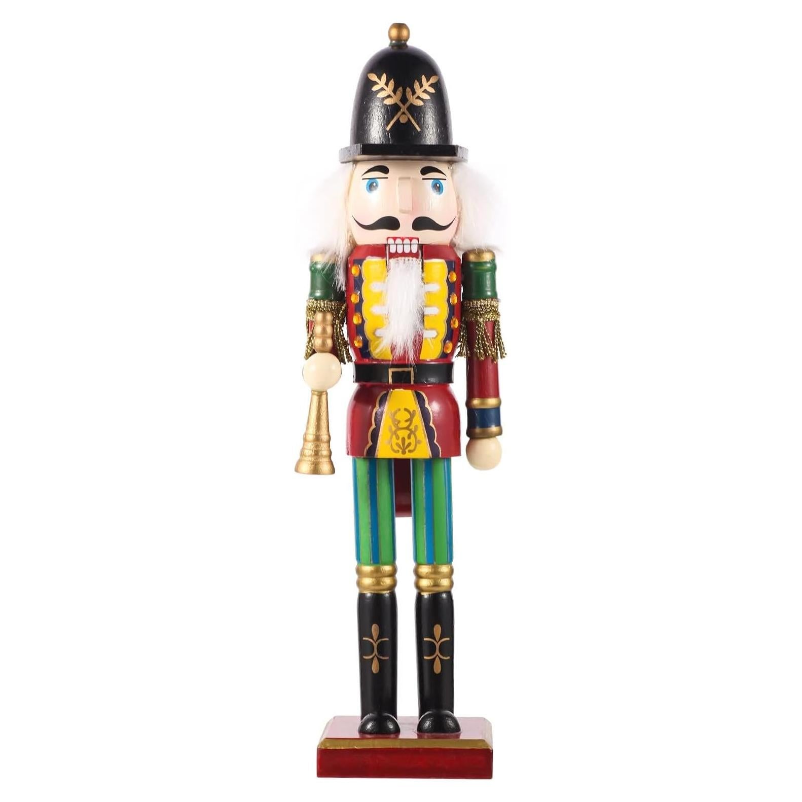 Adorno Cascanueces de Madera Trompetista 30 cm - Navidad