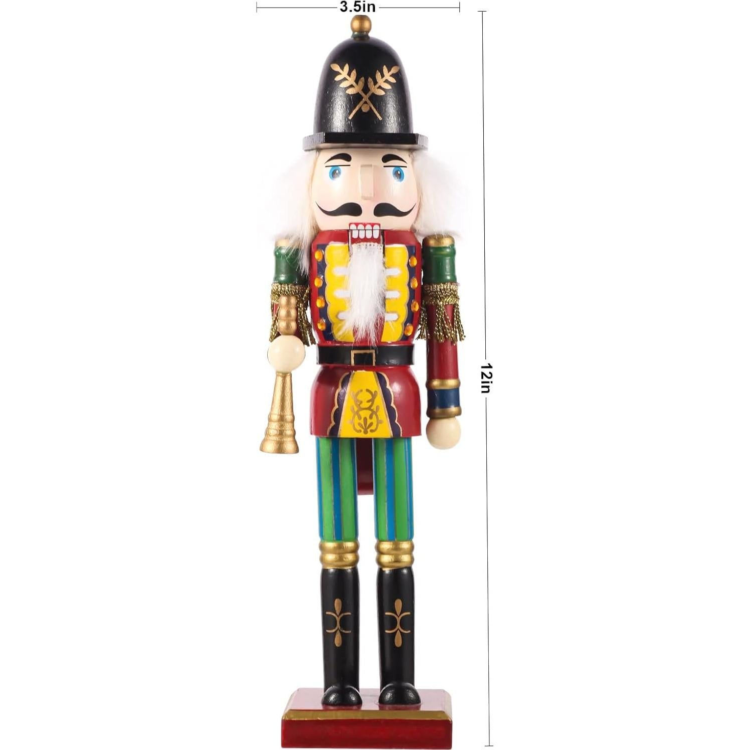 Adorno Cascanueces de Madera Trompetista 30 cm - Navidad