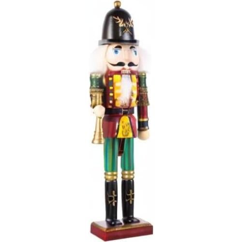 Adorno Cascanueces de Madera Trompetista 30 cm - Navidad
