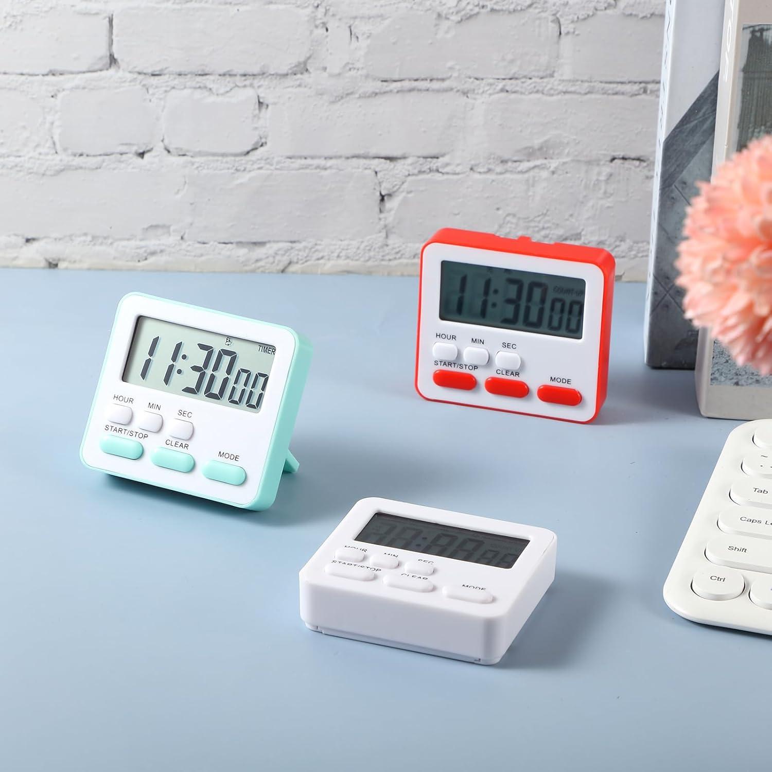 Temporizadores Digitales Magnéticos Weewooday 12 Pcs Colores