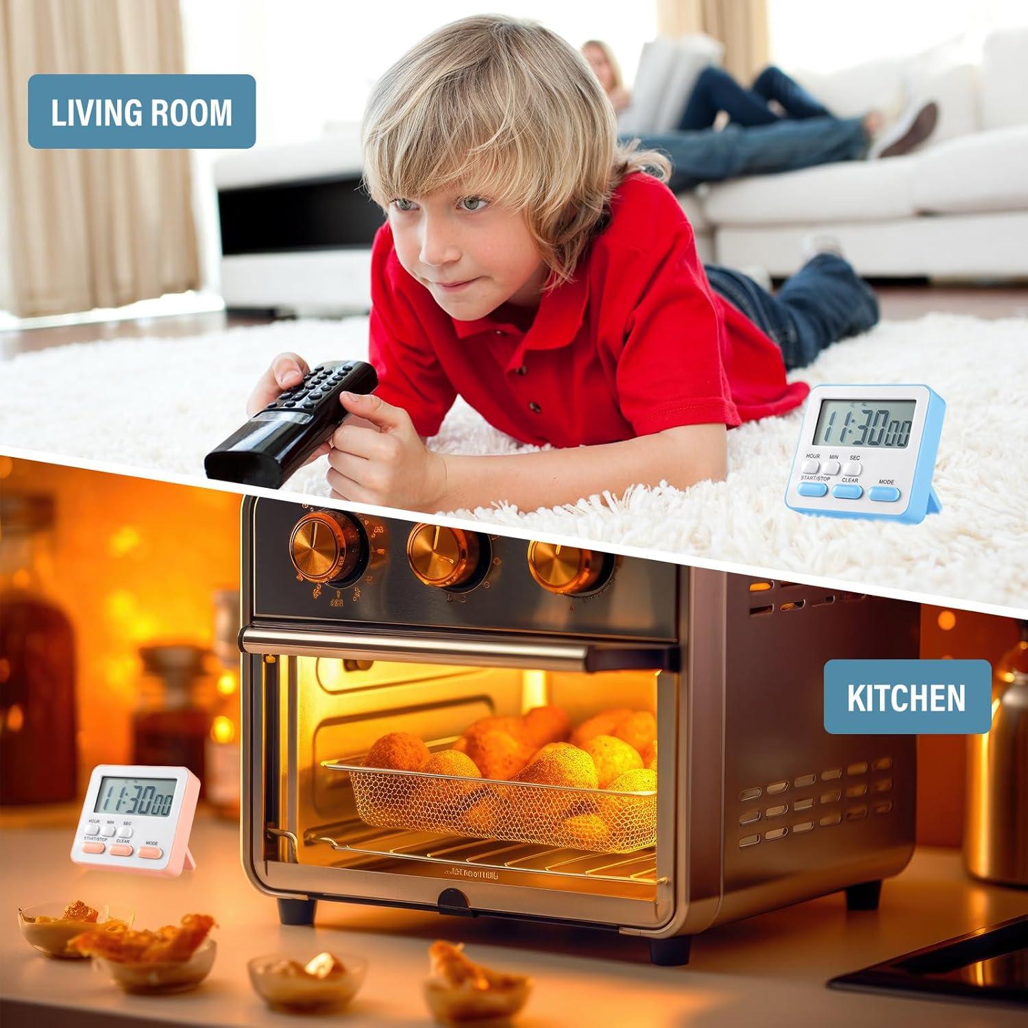 Temporizadores Digitales Magnéticos Weewooday 12 Pcs Colores