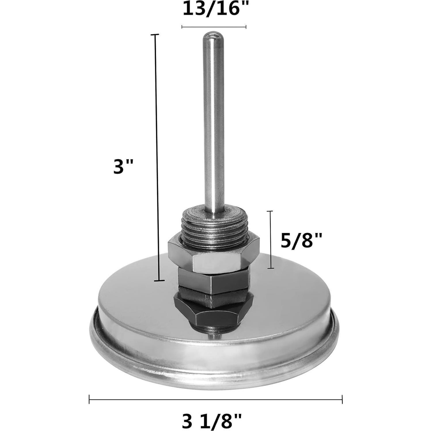 Termómetro de Parrilla DOZYANT 3 1/8" Acero Inoxidable