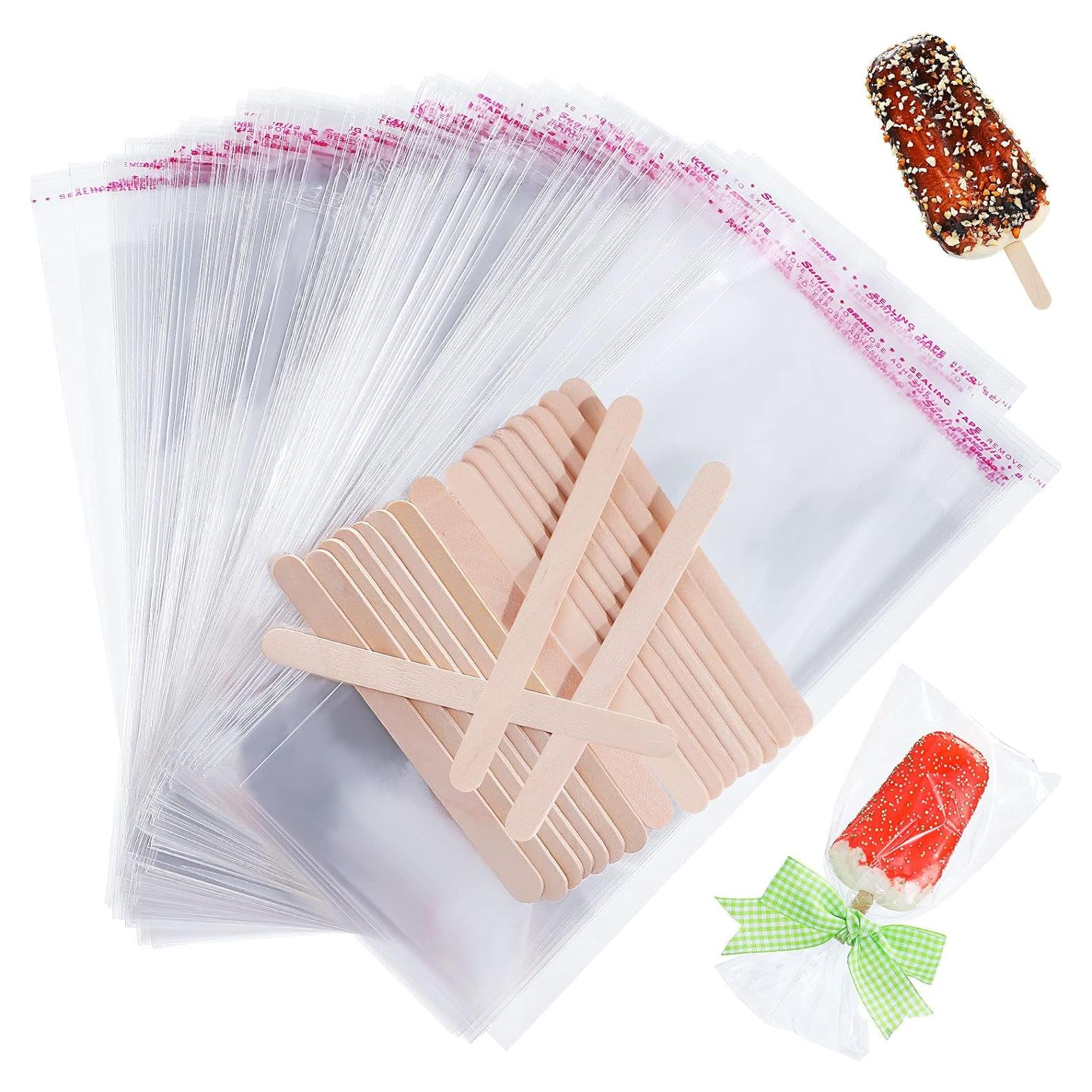 Set de 300 Palitos de Helado y Bolsas Autoadhesivas Patelai