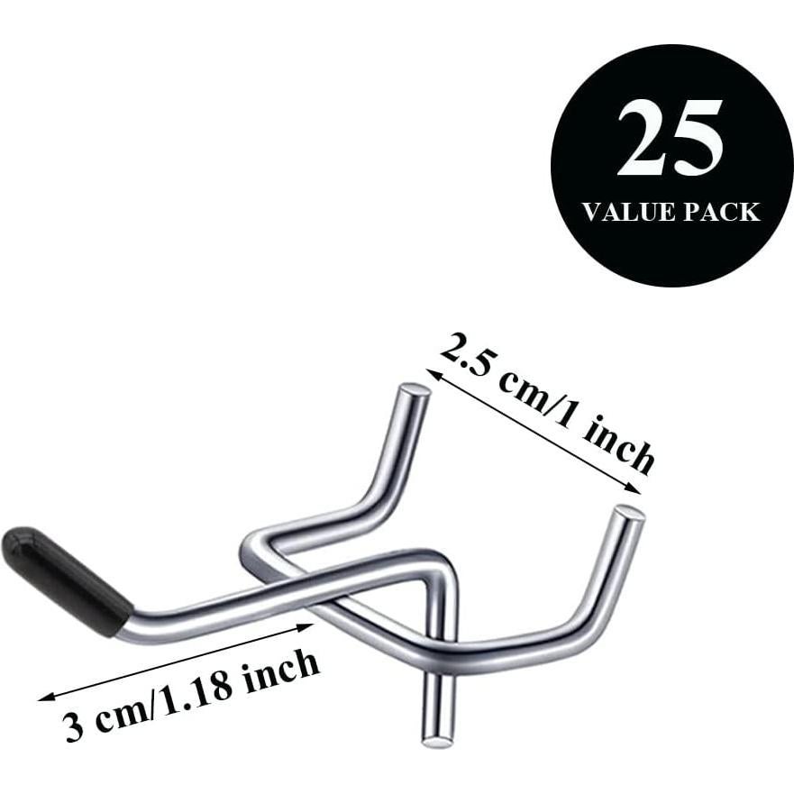 Ganchos de Tablero LhyBtm 2" Metal 25 Pcs con Puntas de Goma