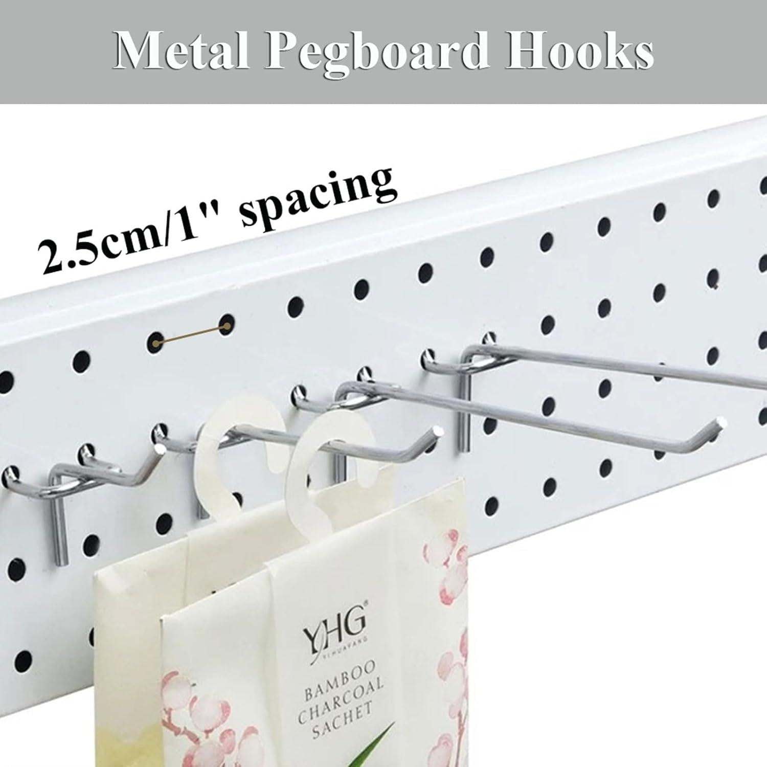 Ganchos de Tablero LhyBtm 2" Metal 25 Pcs con Puntas de Goma