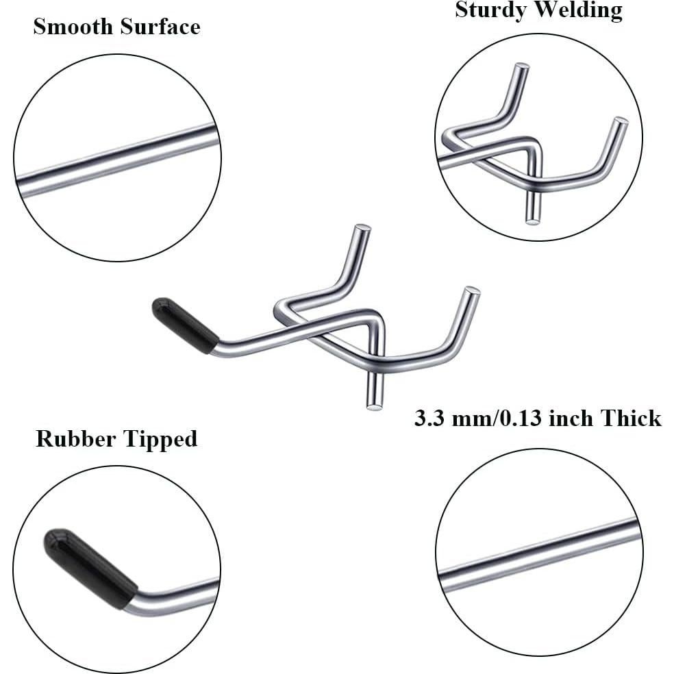 Ganchos de Tablero LhyBtm 2" Metal 25 Pcs con Puntas de Goma