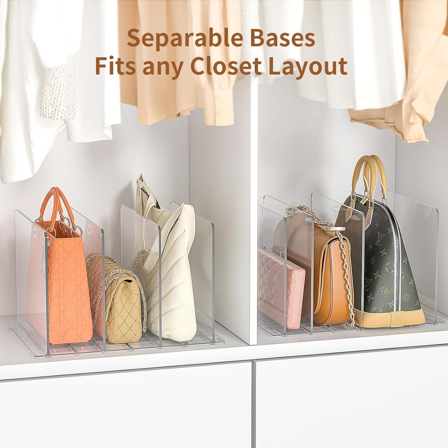 Organizador de Bolsos GoMaihe con 4 Estantes Ajustables Transparentes