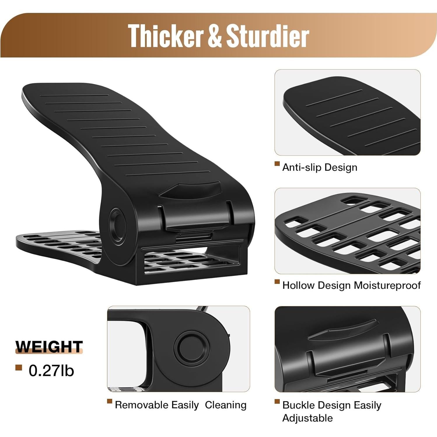 Organizador de Zapatos Neprock Negro - Paquete de 16 Apiladores