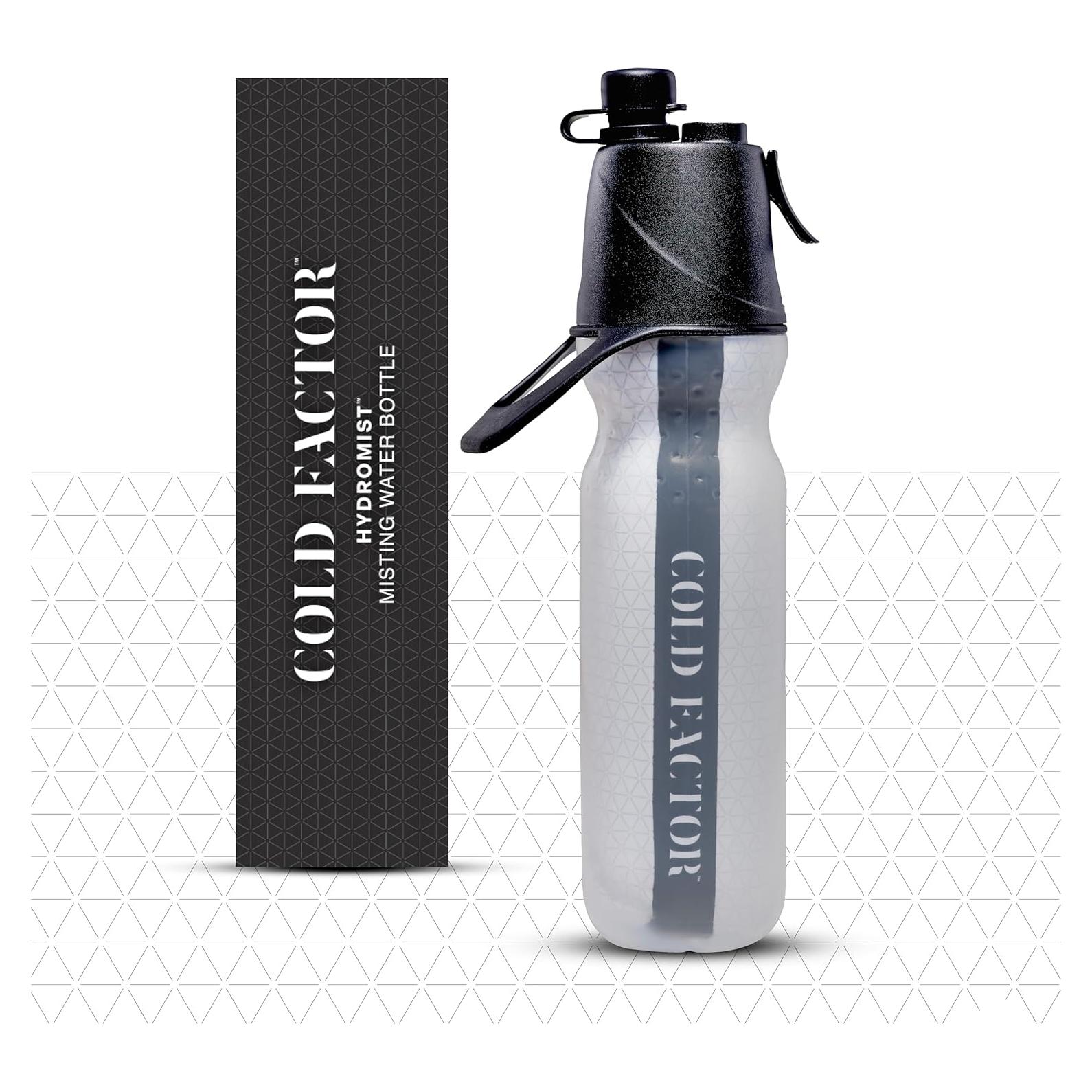 Botella de Agua Aislada Cold Factor 20 oz con Rocío Negro