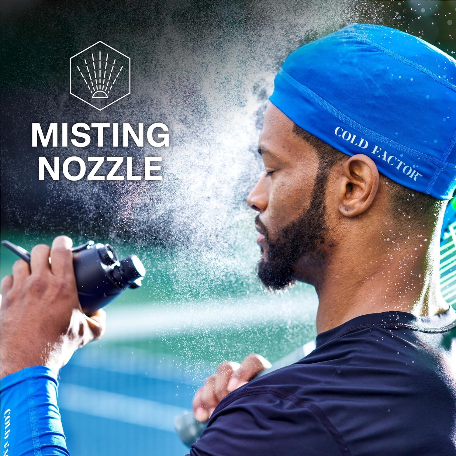 Botella de Agua Aislada Cold Factor 20 oz con Rocío Negro