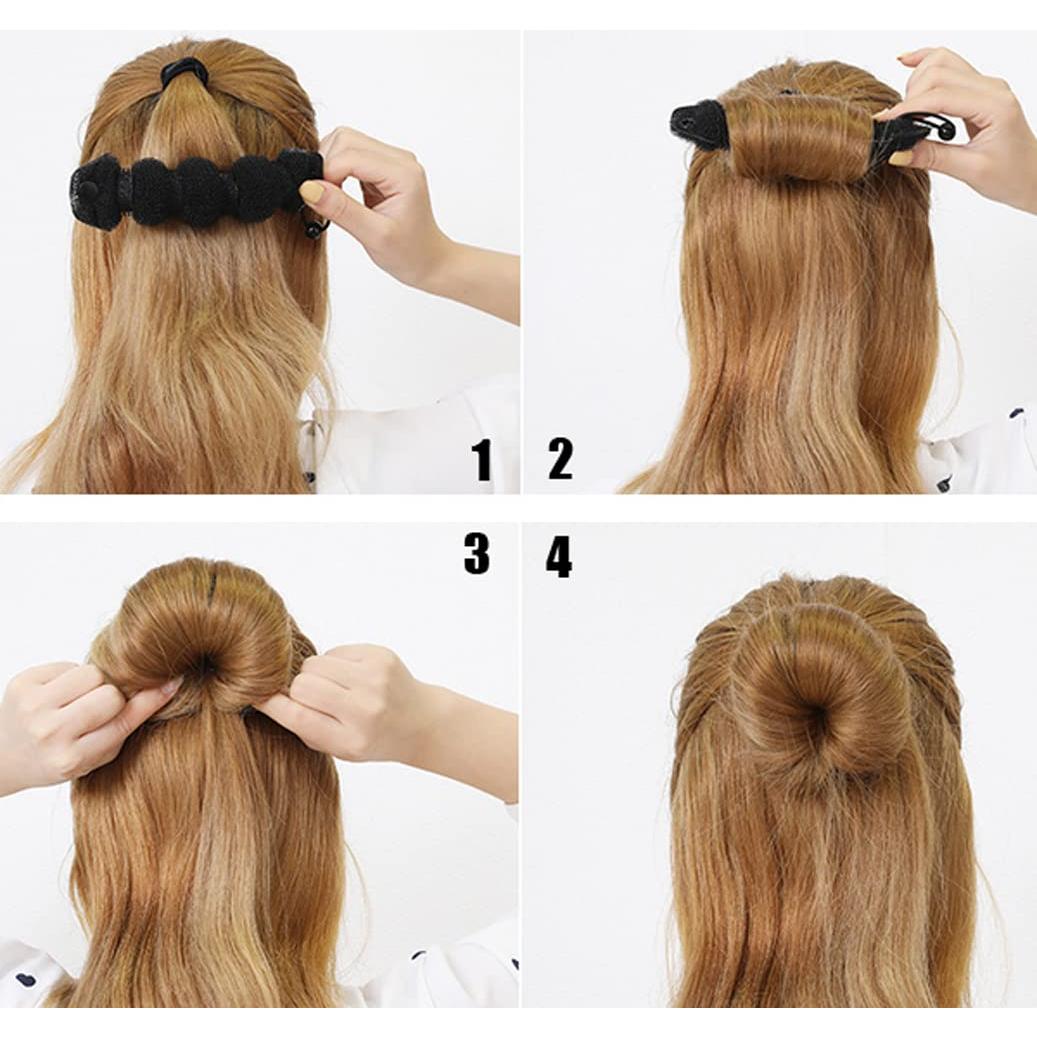 Set 3 Piezas Hacer Moño Mágico Negro - Accesorios para Peinados