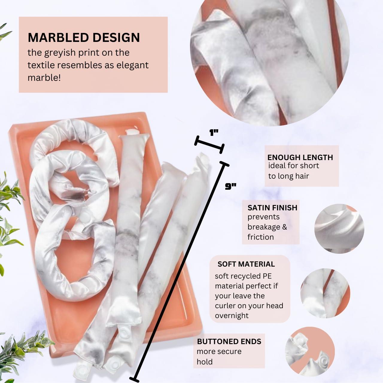 Rodillos de Satén Kitsch para Rizar Cabello Sin Calor - 6 Piezas