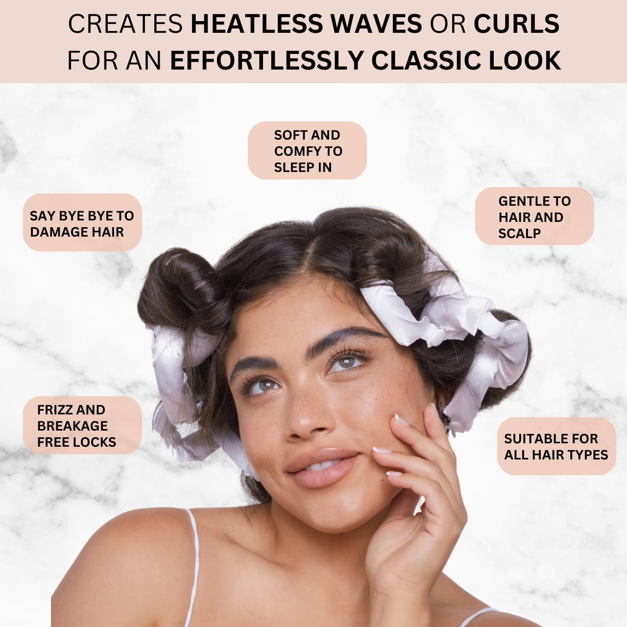 Rodillos de Satén Kitsch para Rizar Cabello Sin Calor - 6 Piezas