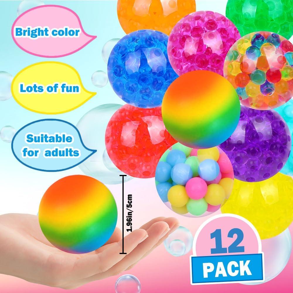 Bolas Squishy DULEFUN - Set de 12pcs para Alivio del Estrés