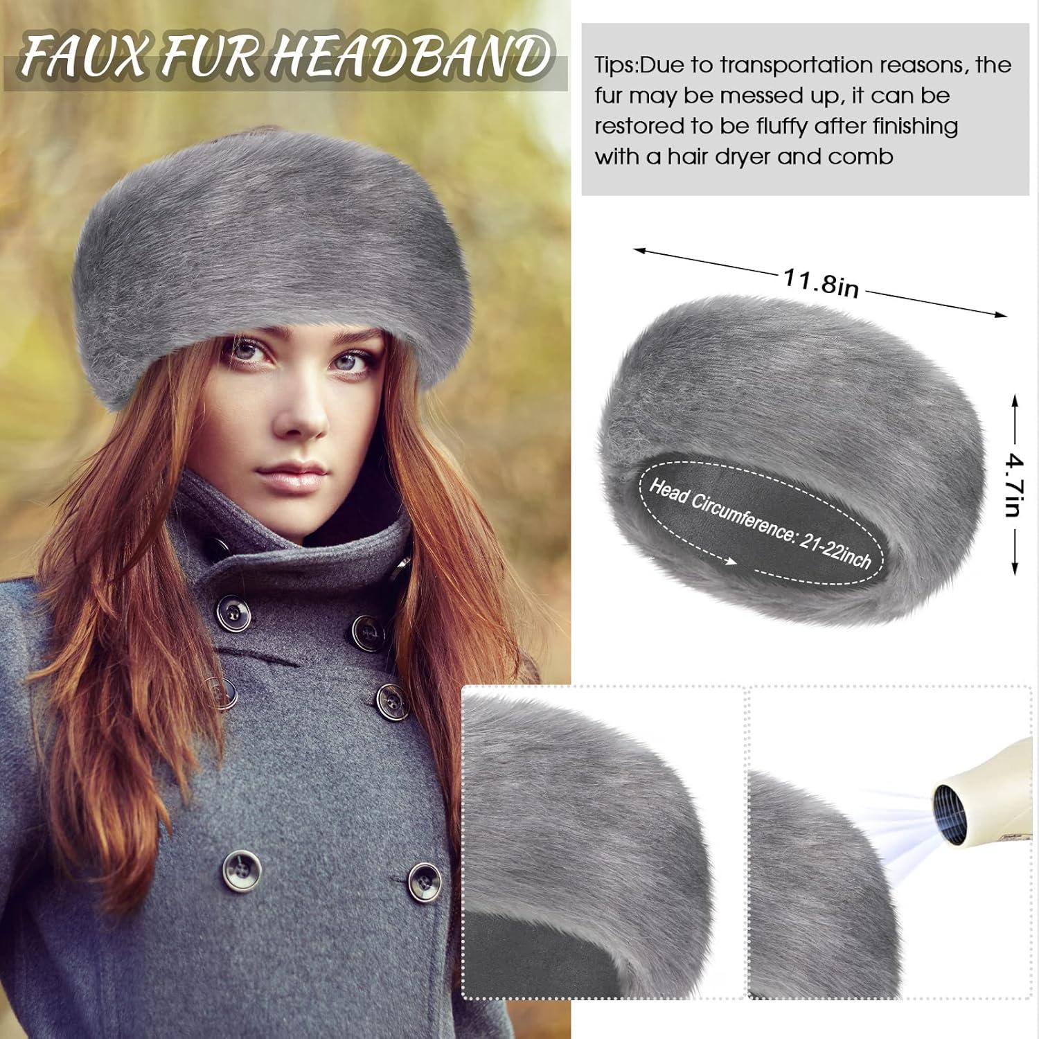 Conjunto de Accesorios de Invierno SATINIOR para Mujeres - Diadema, Muñequera y Calentadores de Piernas