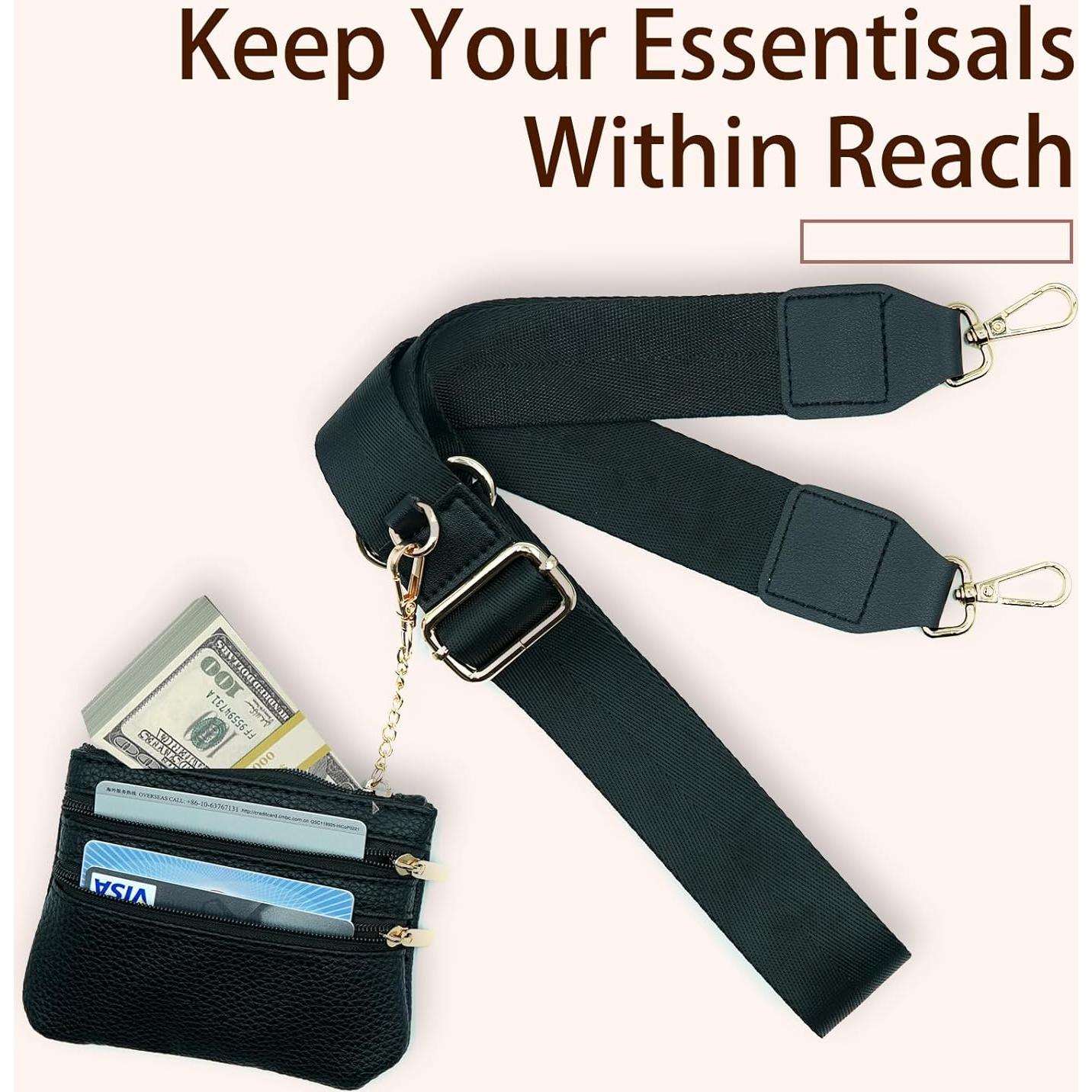 Funda Correa Clip and Go Incolumitas con Billetera Negra