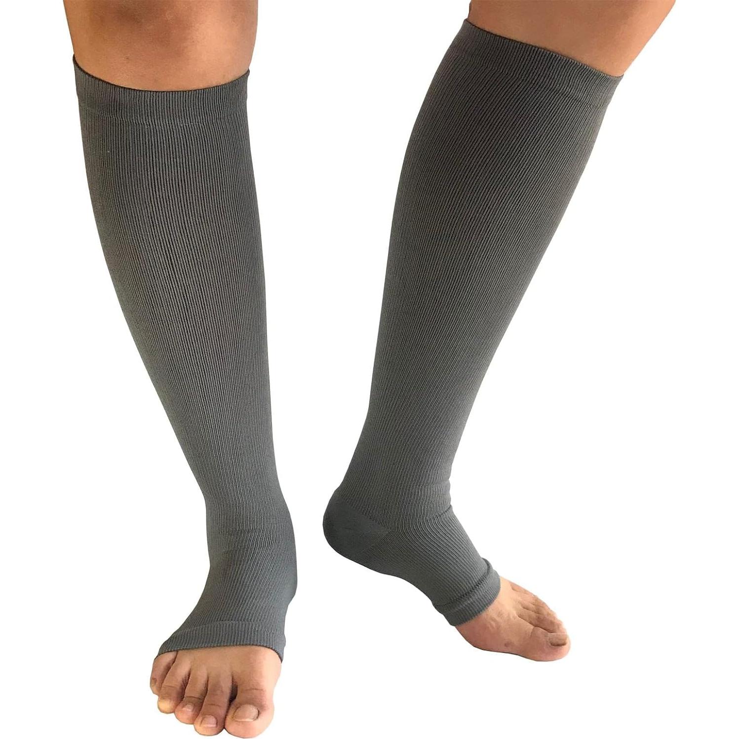 3 Pares Calcetines de Compresión Abiertos SHUTELI 15-20mmHg S/M