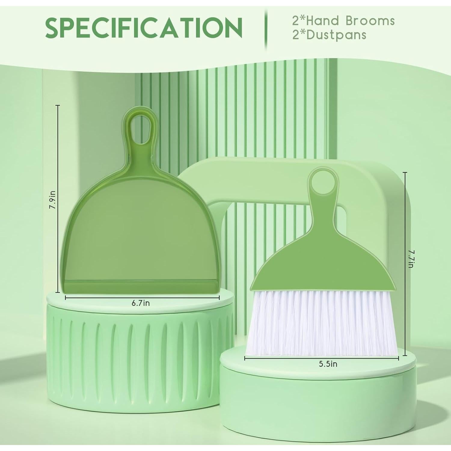 Juego de Escoba y Recogedor ThinkLearn Verde 2 Piezas