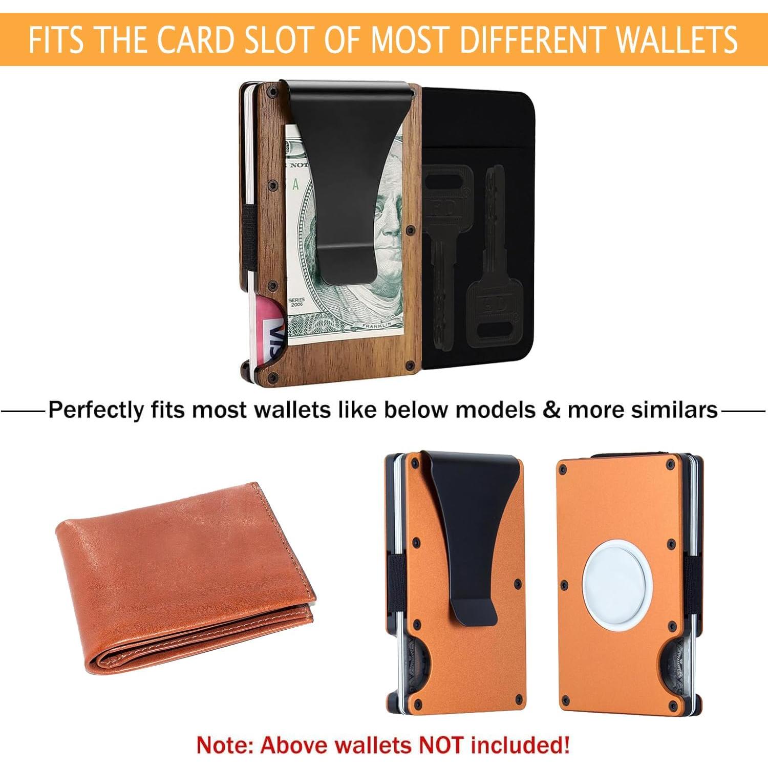 Sujeta Llaves Cartera Sorftin Negro - Tamaño Tarjeta de Crédito