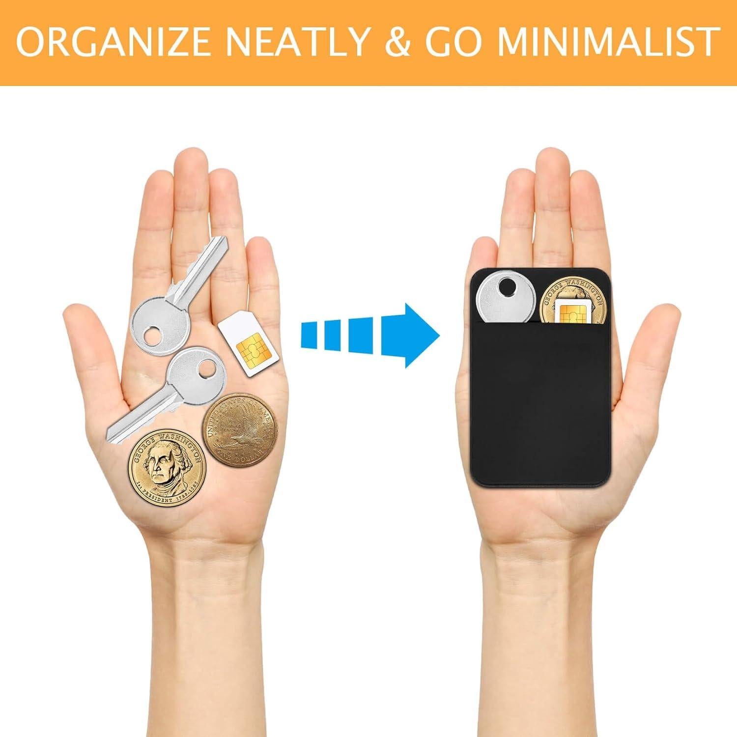 Sujeta Llaves Cartera Sorftin Negro - Tamaño Tarjeta de Crédito