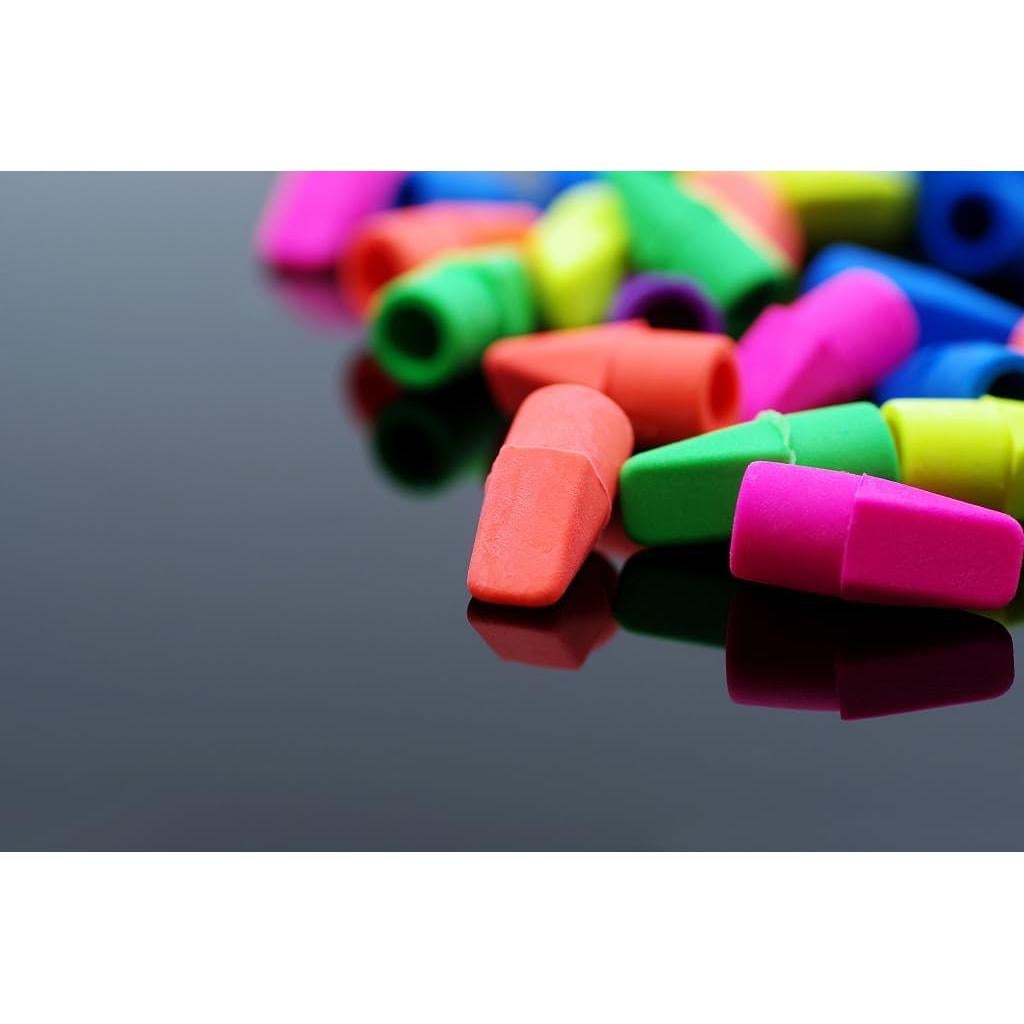 Borradores de Tapa de Lápiz IELEK - 500 Unidades Multicolor