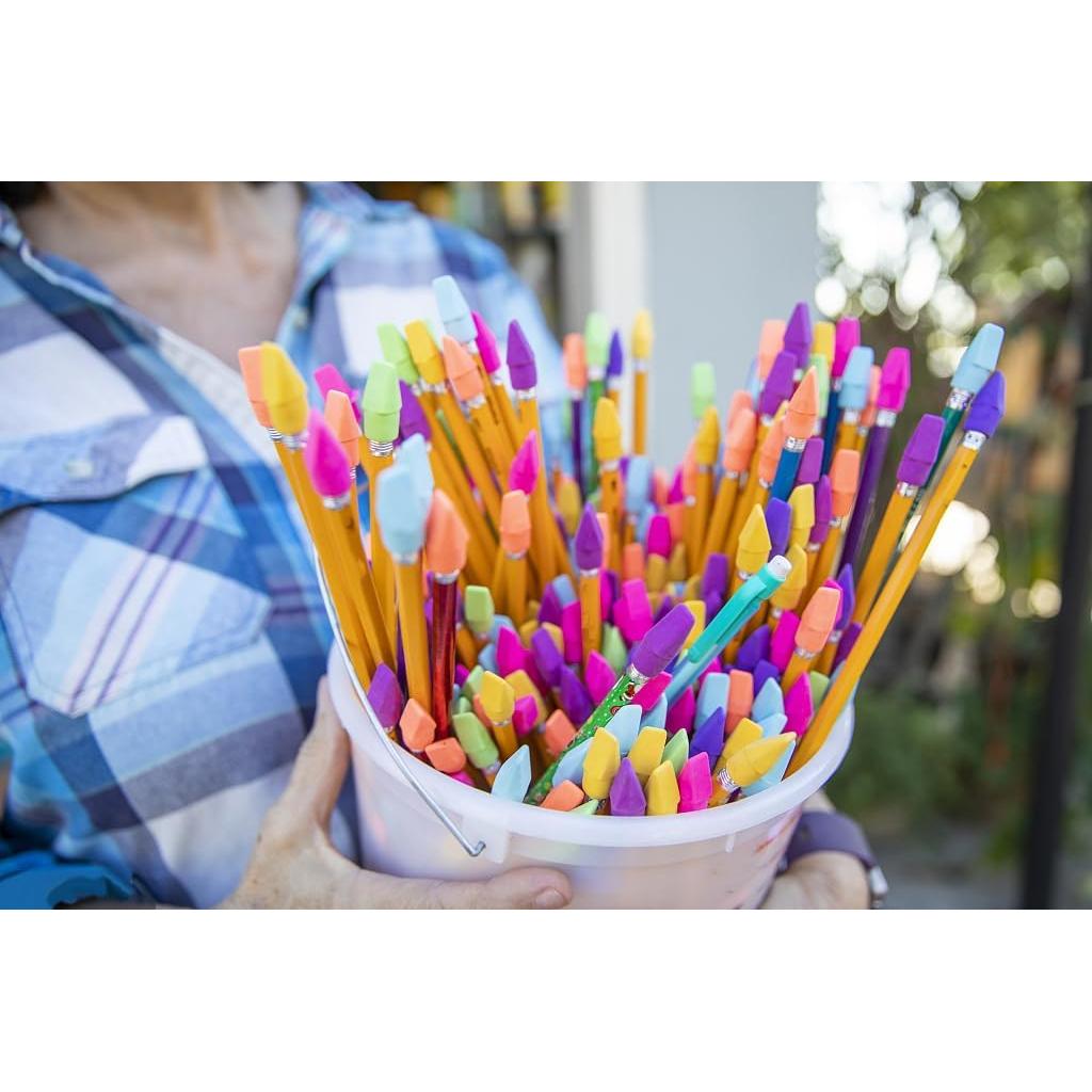 Borradores de Tapa de Lápiz IELEK - 500 Unidades Multicolor