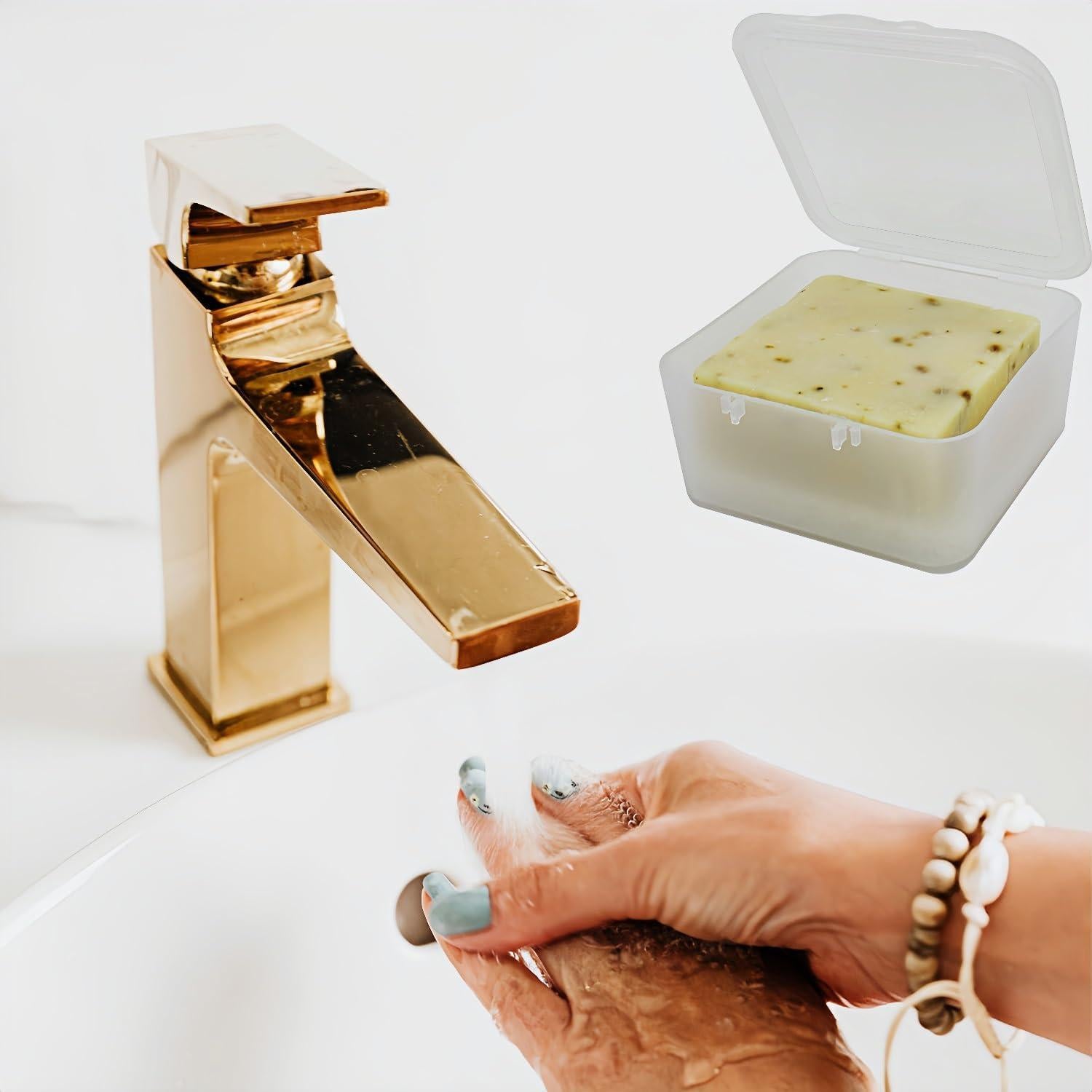 Estuche de Jabón de Viaje Vonpri Cuadrado Transparente 10.9cm