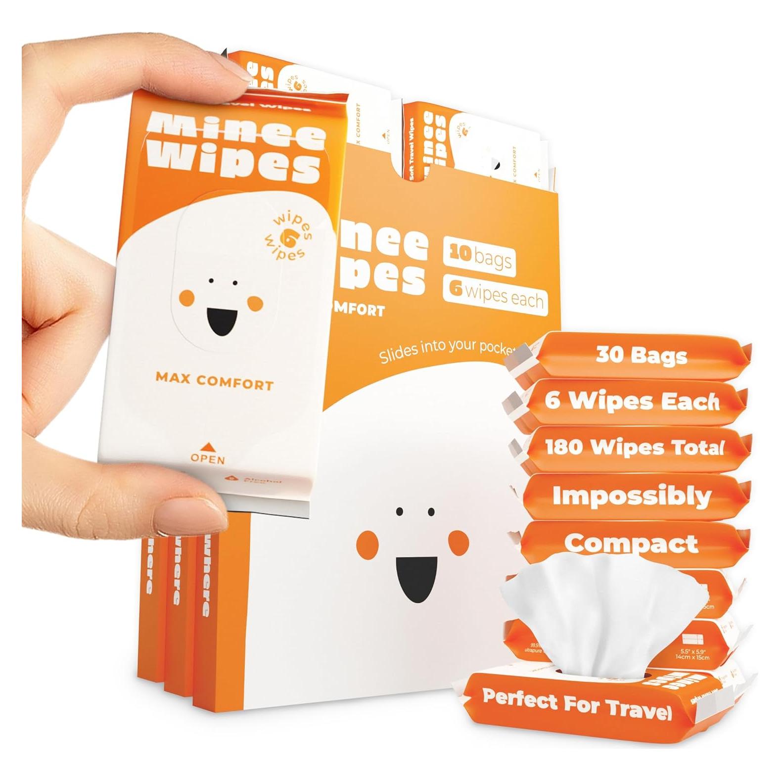 Toallitas de Viaje Hipoalergénicas MOONIES - 30 Unidades