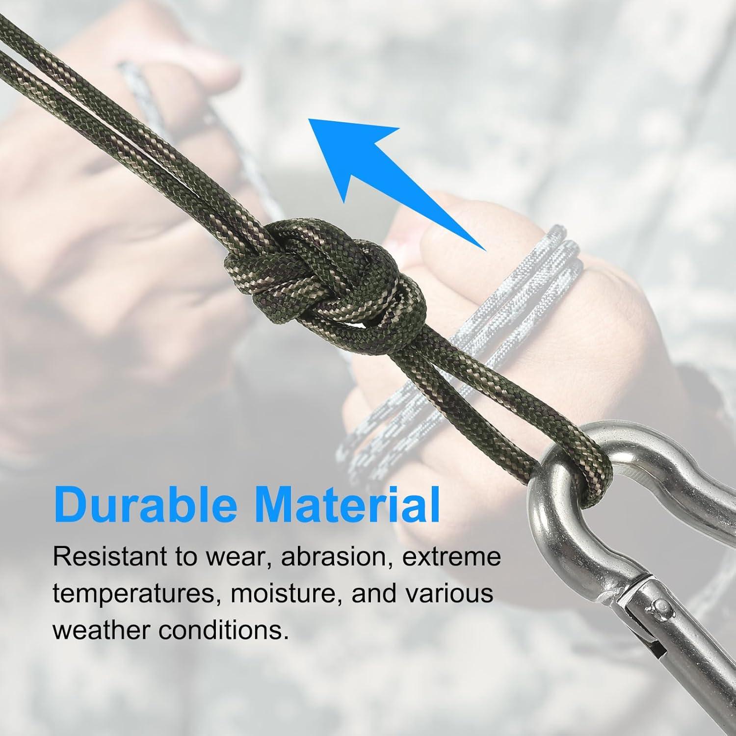 Cuerda Paracord 30m PATIKIL 250kg 4mm Color Arcoíris