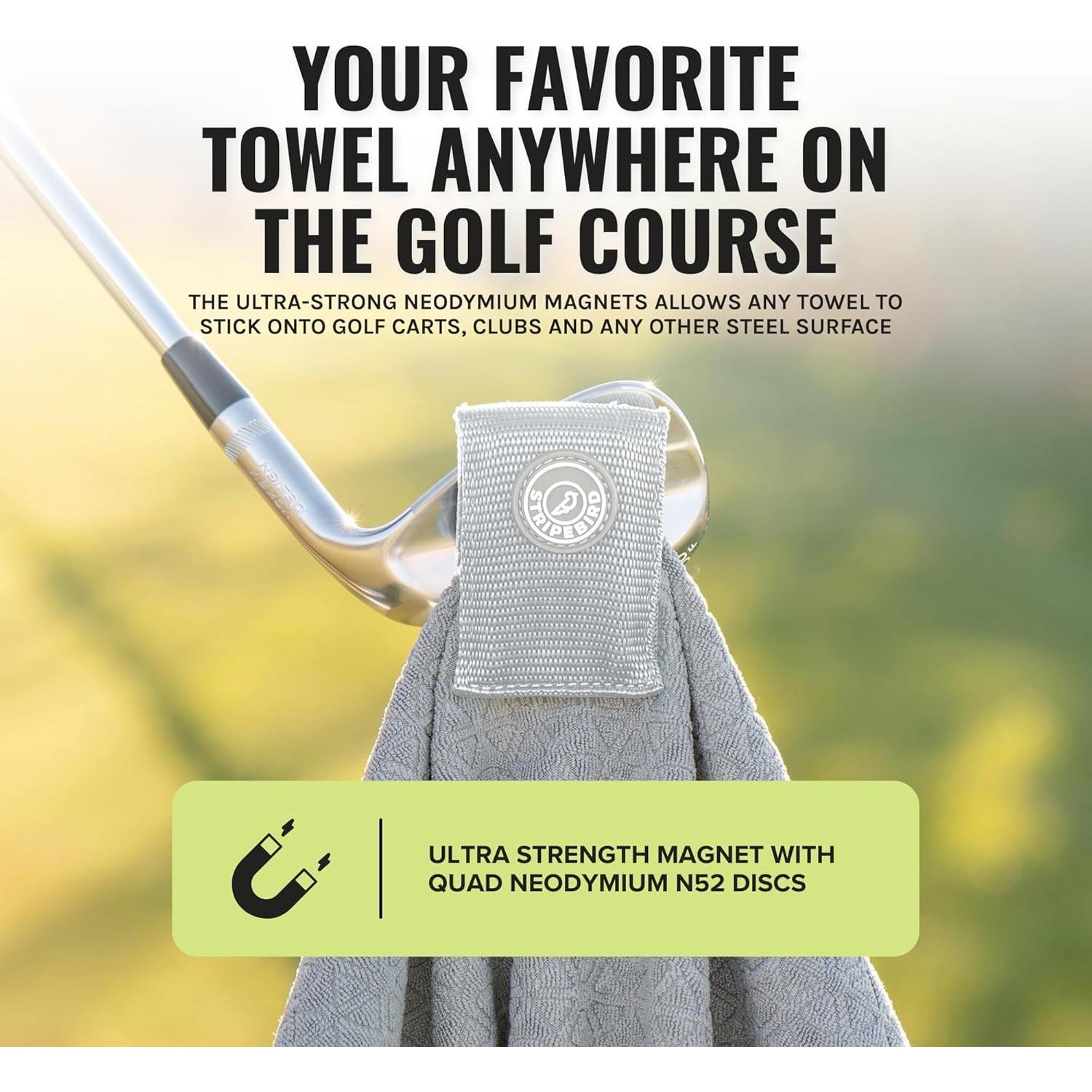 Clip Magnético para Toalla de Golf Stripebird - Gris - N50
