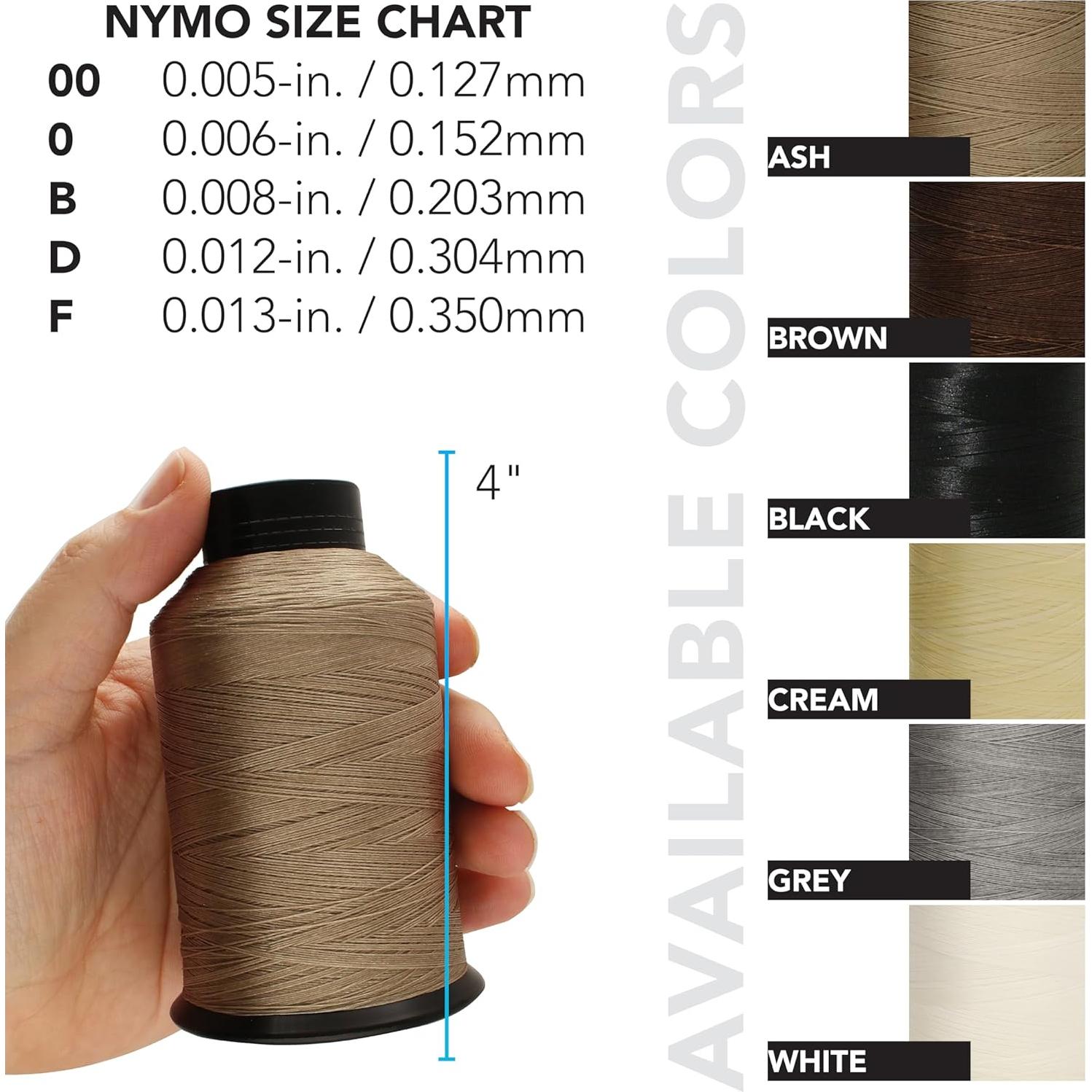 Hilo Nymo The Beadsmith Tamaño D 0.30mm 1448m Ceniza