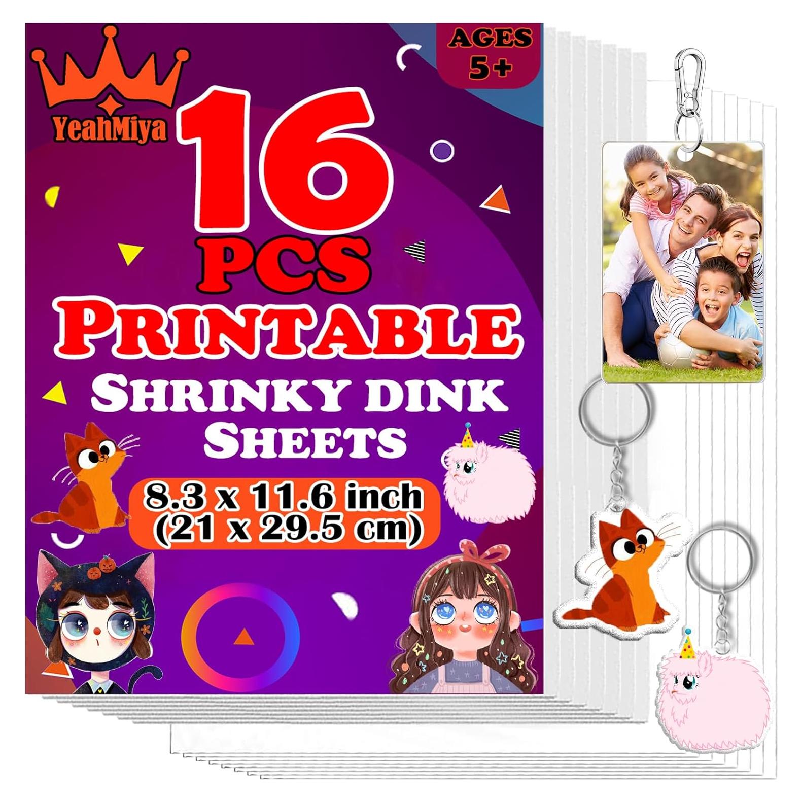 16 Hojas de Shrinky Dink Imprimibles YeahMiya 21x29.5cm