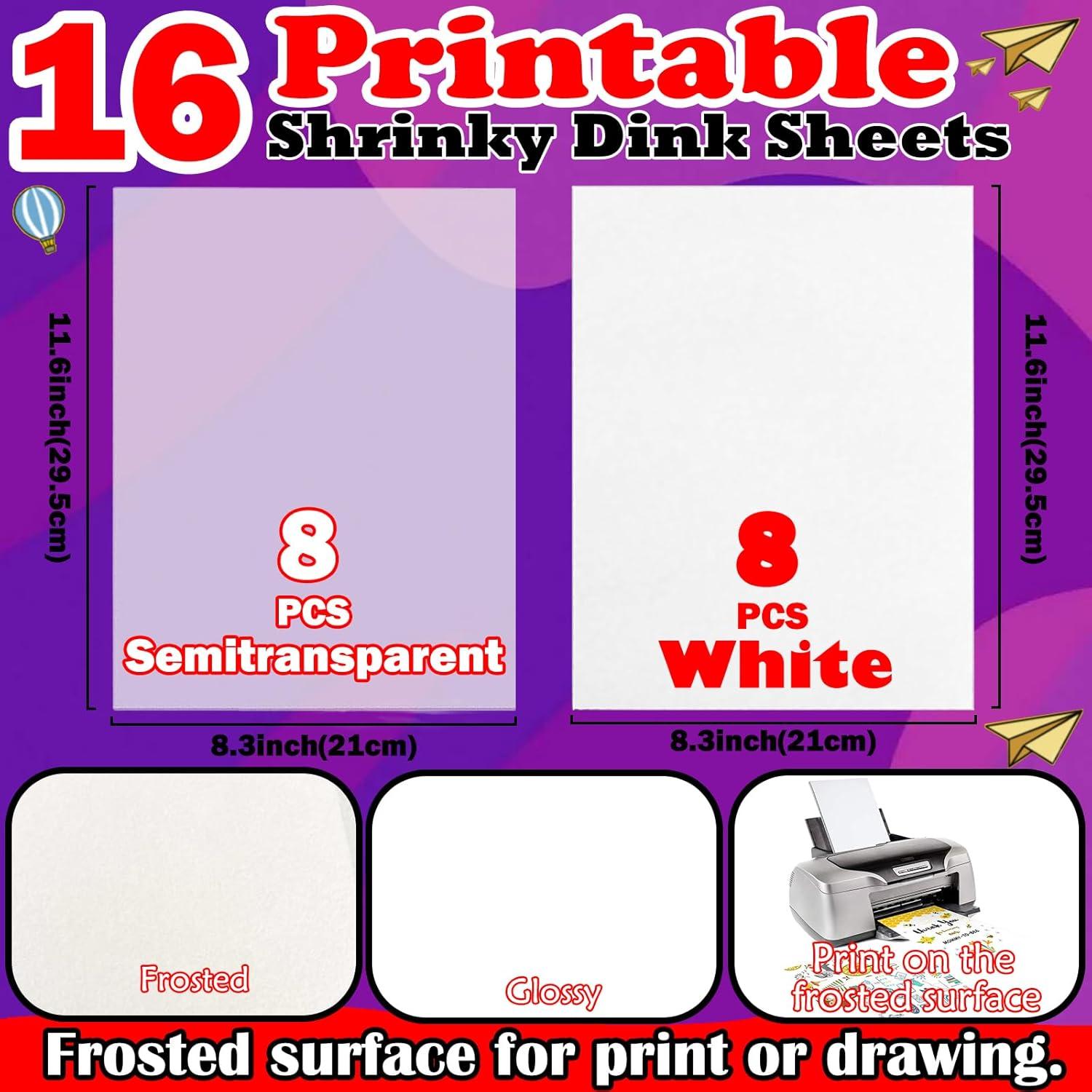 16 Hojas de Shrinky Dink Imprimibles YeahMiya 21x29.5cm