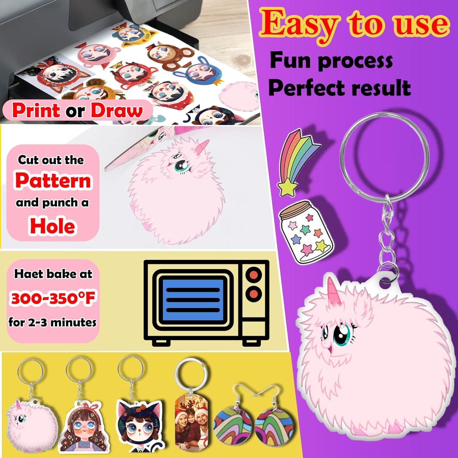 16 Hojas de Shrinky Dink Imprimibles YeahMiya 21x29.5cm