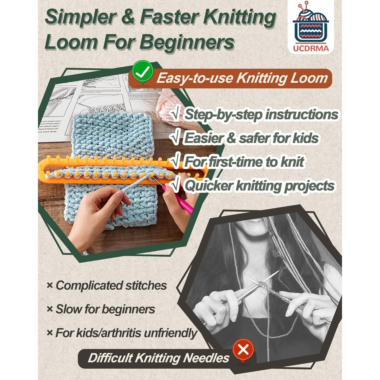 Kit de Telar de Tejer UCDRMA 35 Piezas para Principiantes