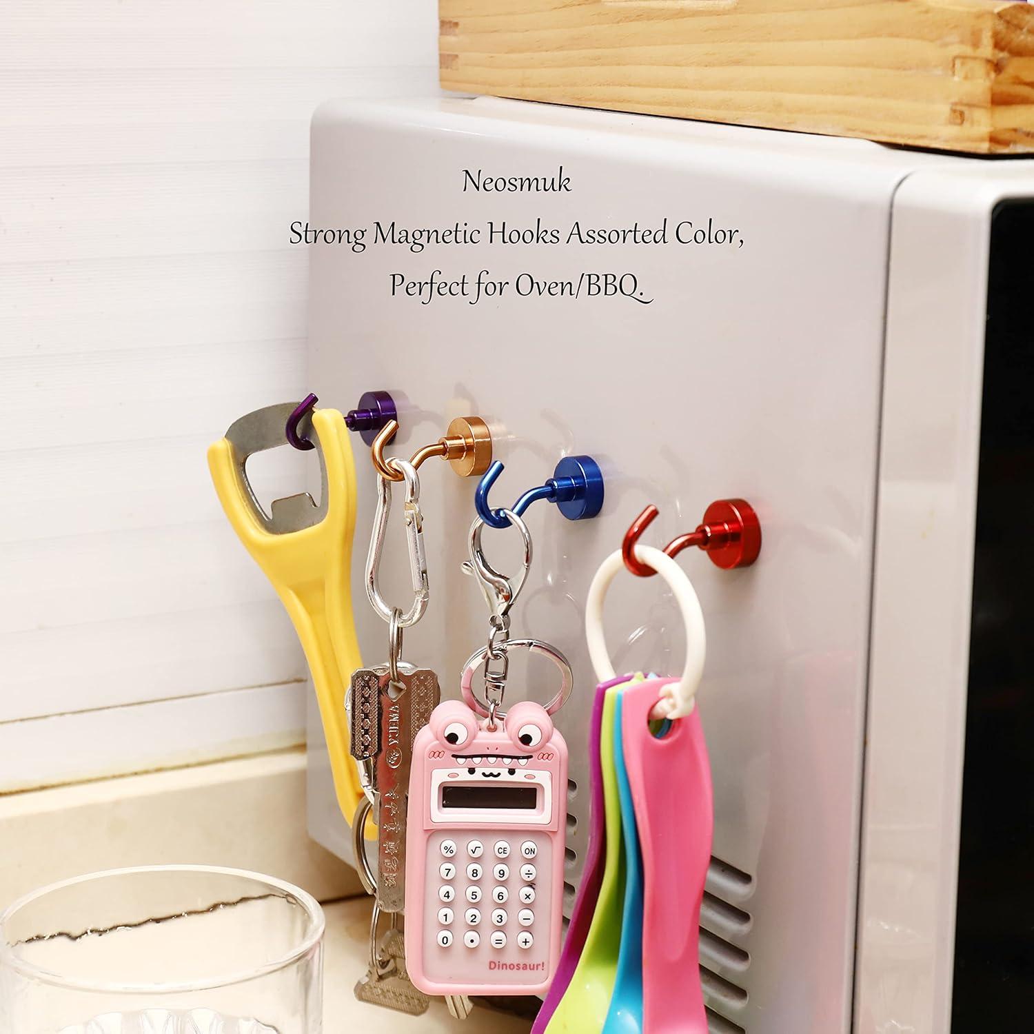 Ganchos Magnéticos Neosmuk 30kg, Acero Bronce, Paquete de 6