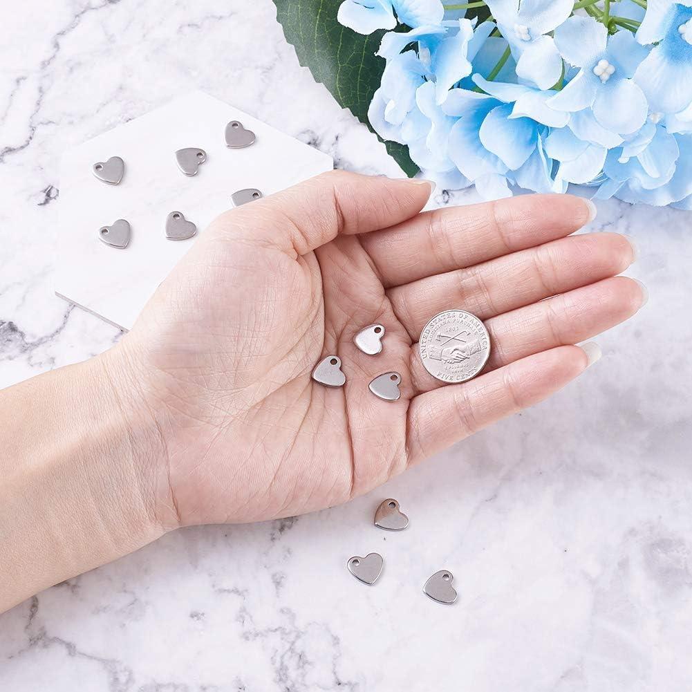 Colgantes de Corazón 304 Acero Inoxidable Pandahall 10x9mm