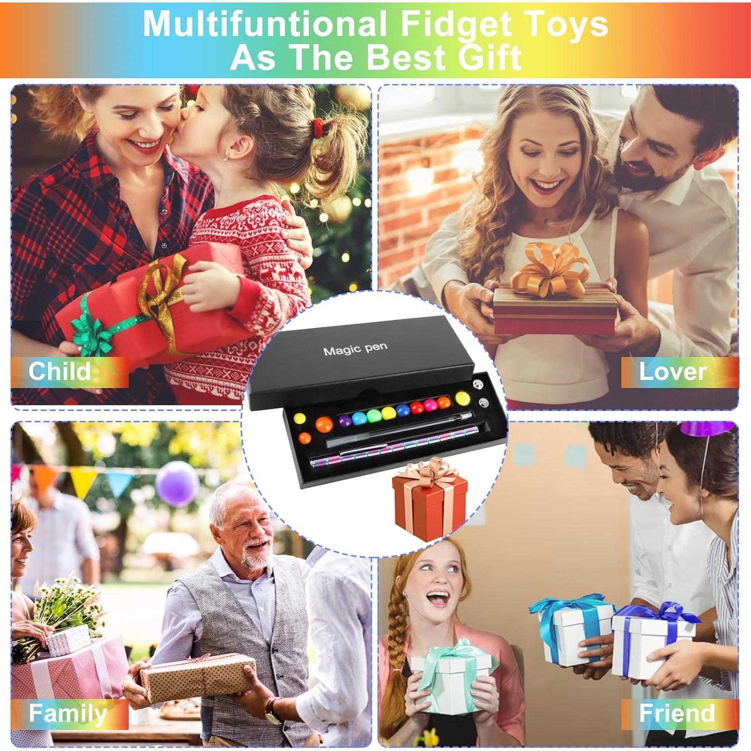 Bolígrafo Antiestrés Magnético Moonhua para Alivio de Ansiedad