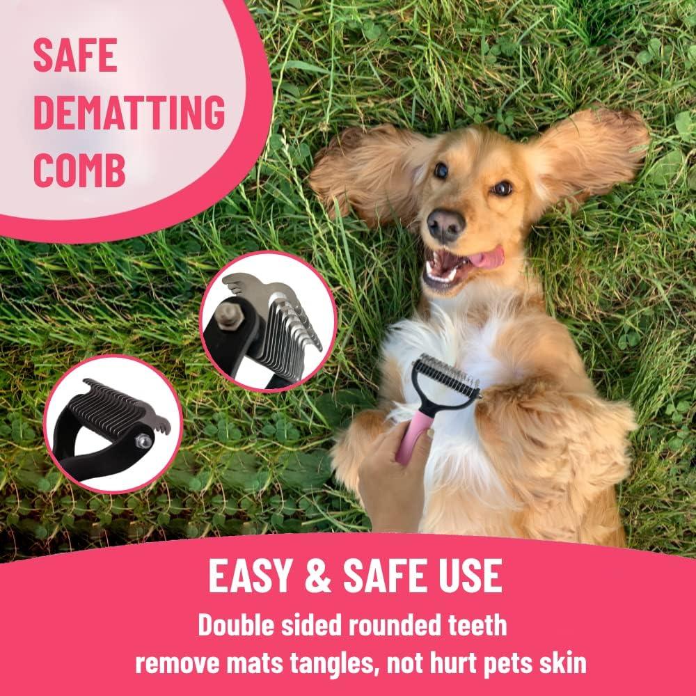 Kit de Aseo para Perros y Gatos MASTER QUEEN - 5 Herramientas Rosa