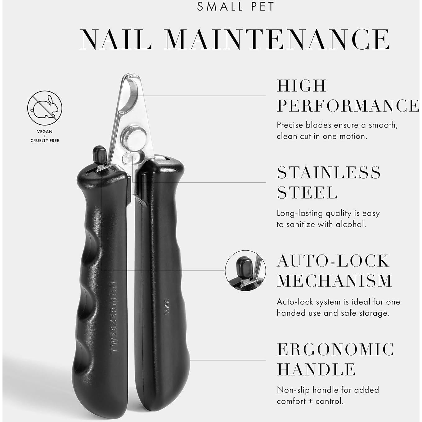 Cortauñas Manual Profesional Tweezerman Pequeño para Perros y Gatos