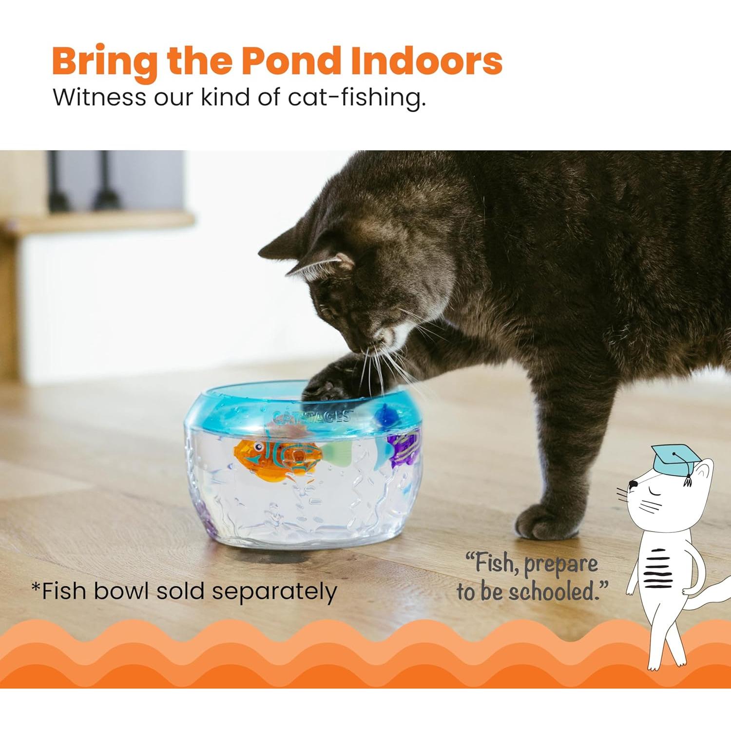 Juguetes Electrónicos para Gatos Catstages Meow-smerizing Fish - Paquete de 2