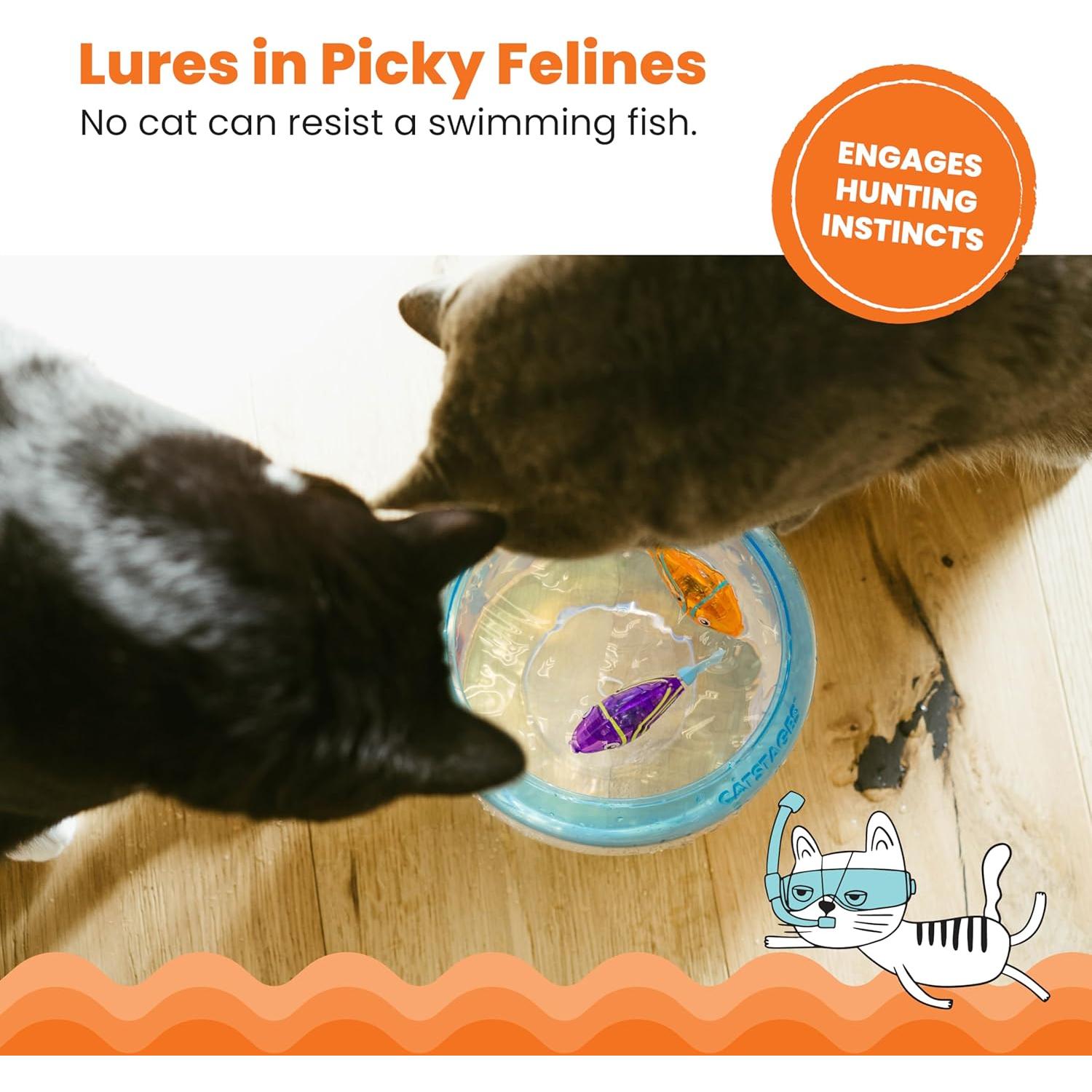Juguetes Electrónicos para Gatos Catstages Meow-smerizing Fish - Paquete de 2