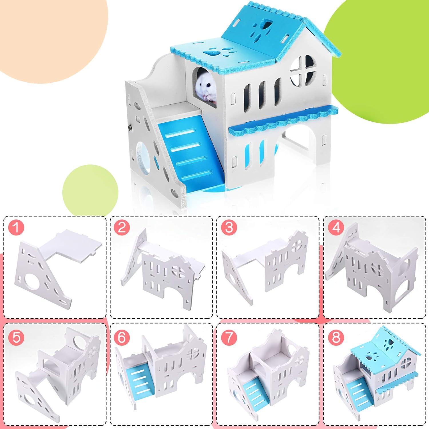 Juguetes para Hámster Skylety 5 Piezas Accesorios Madera