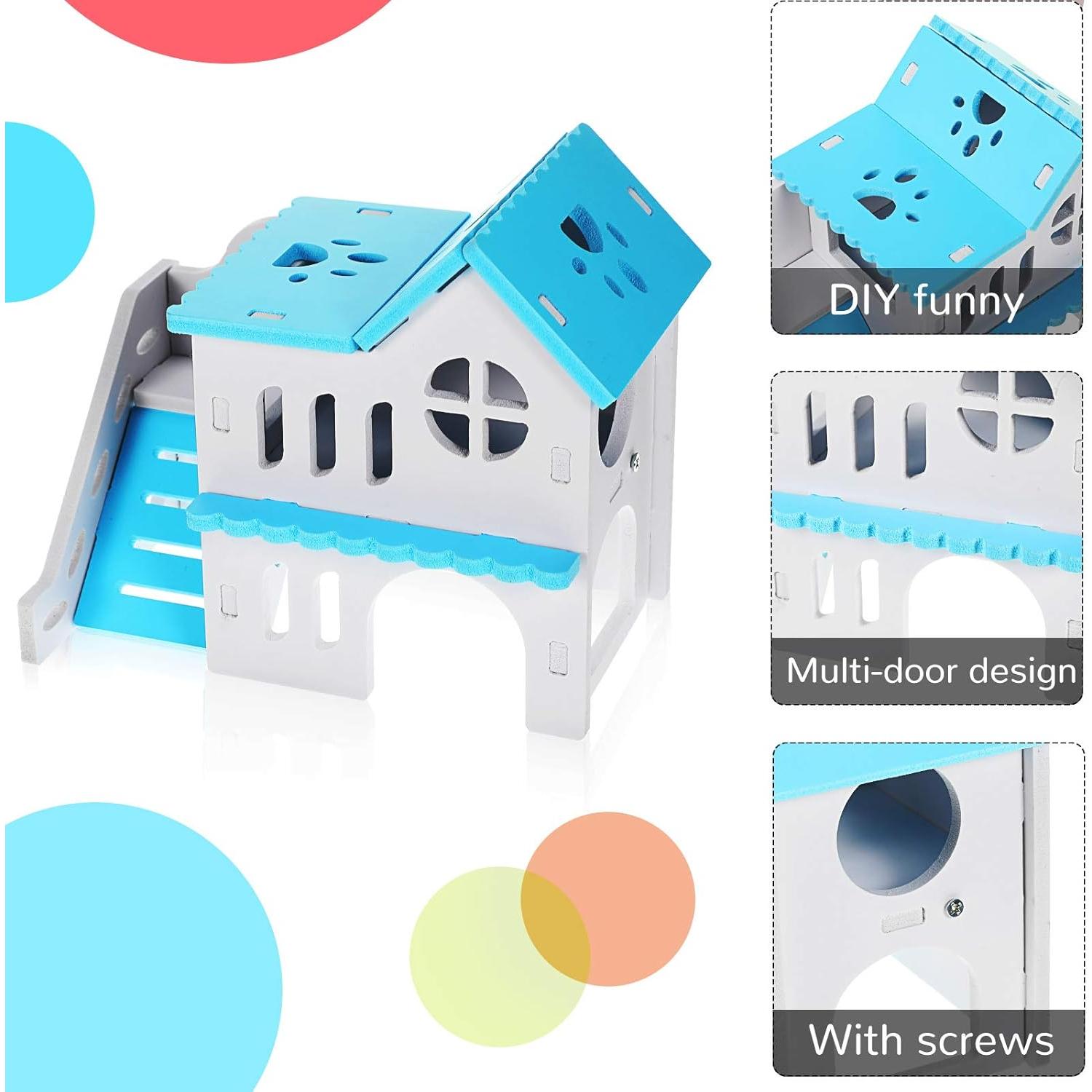 Juguetes para Hámster Skylety 5 Piezas Accesorios Madera