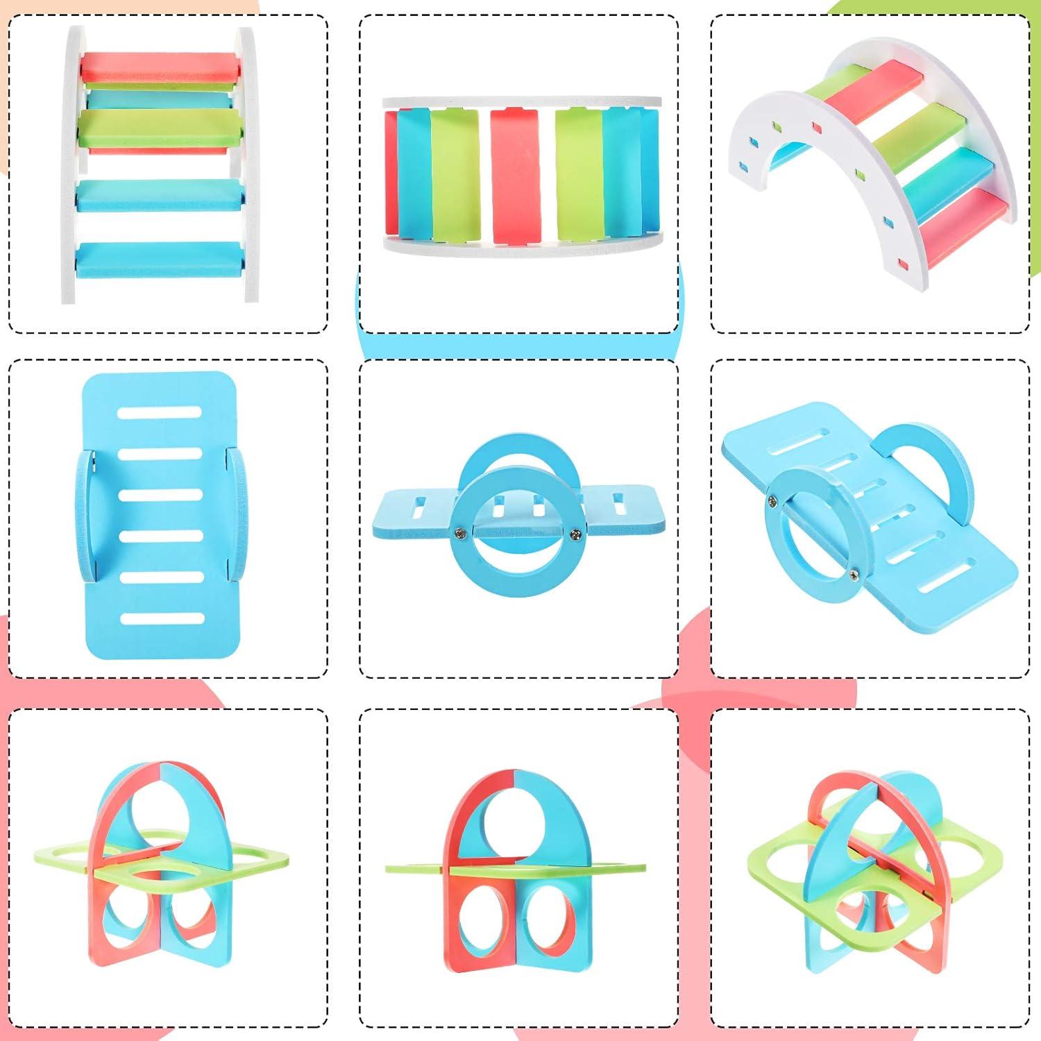 Juguetes para Hámster Skylety 5 Piezas Accesorios Madera