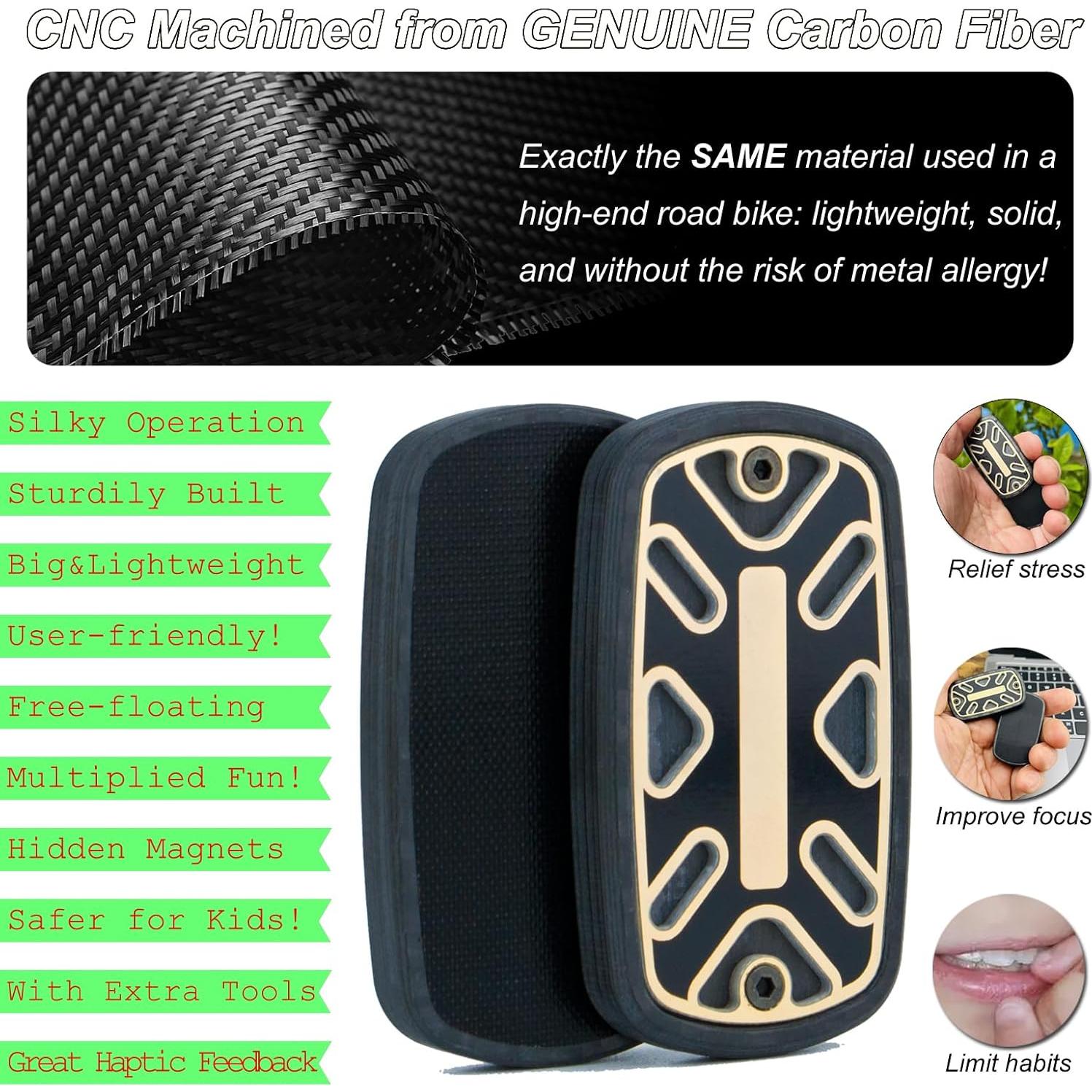 DjuiinoStar Deslizador Antiestrés de Fibra de Carbono